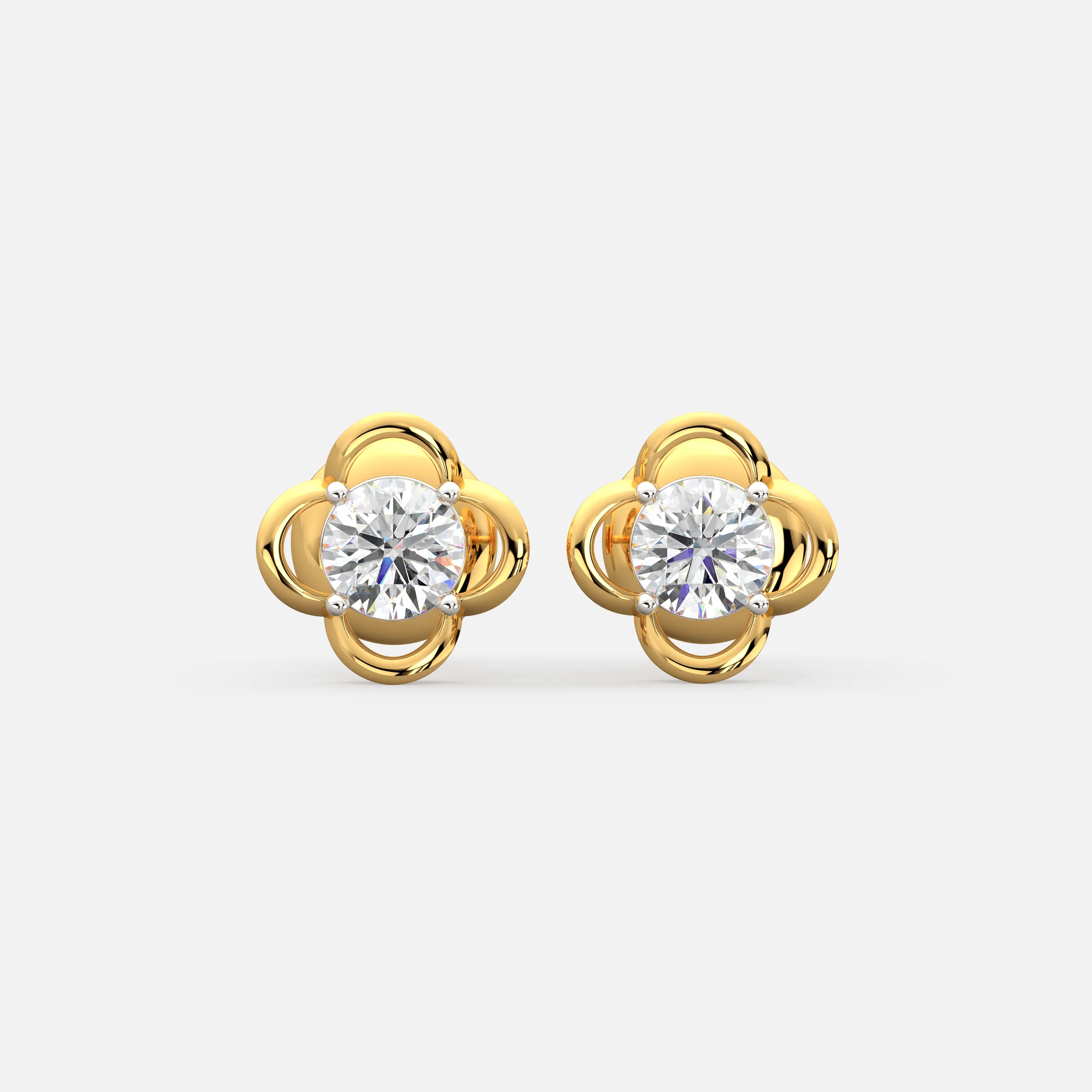 Bloom Petal Diamond Studs