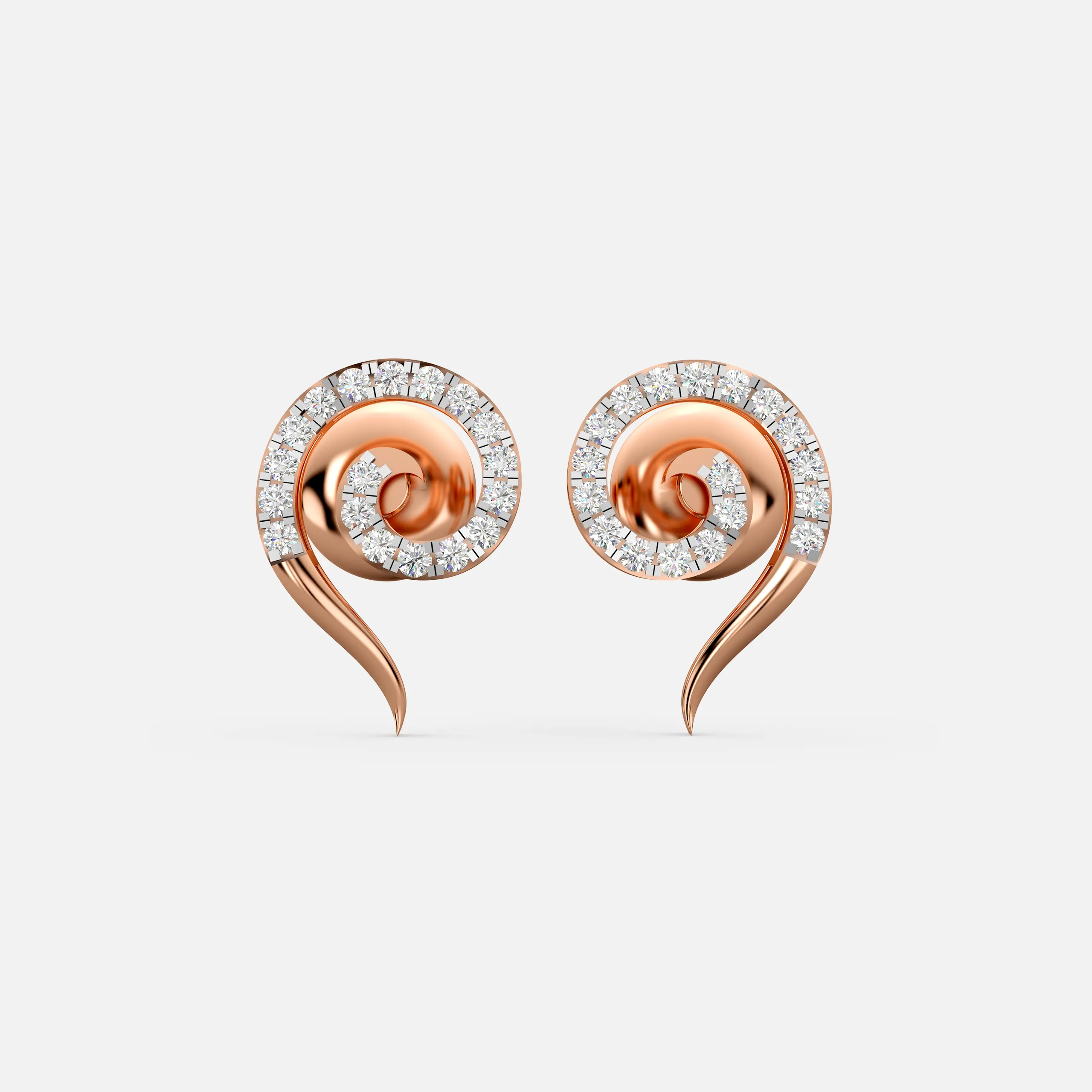 Luna Swirl Diamond Studs
