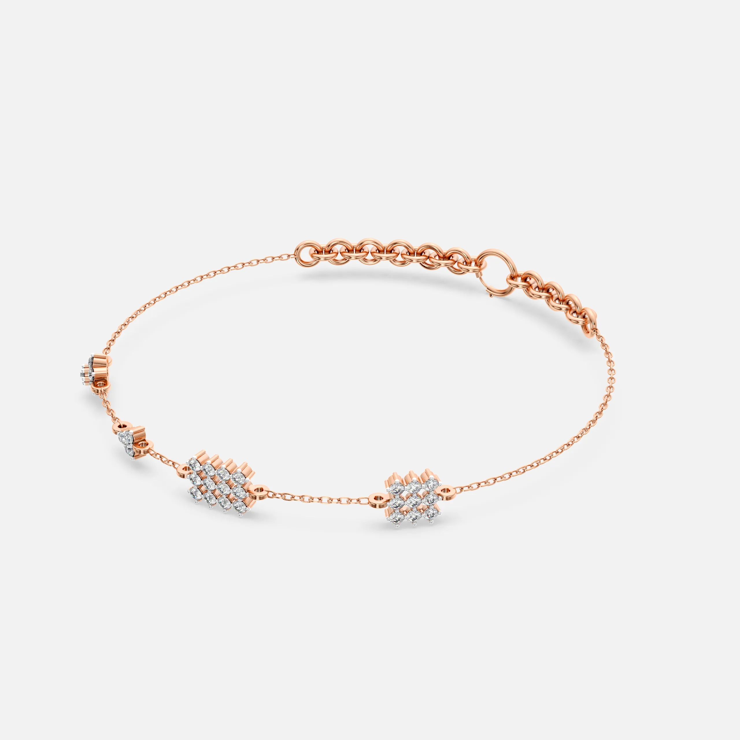 Dainty Cluster Diamond Bracelet