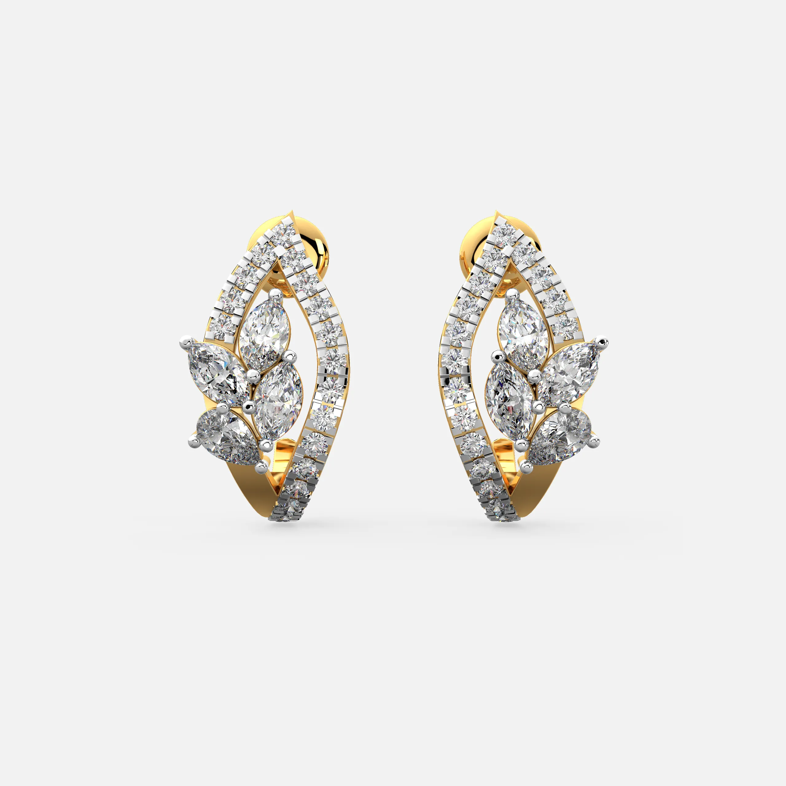 Leaflet Diamond Earrings