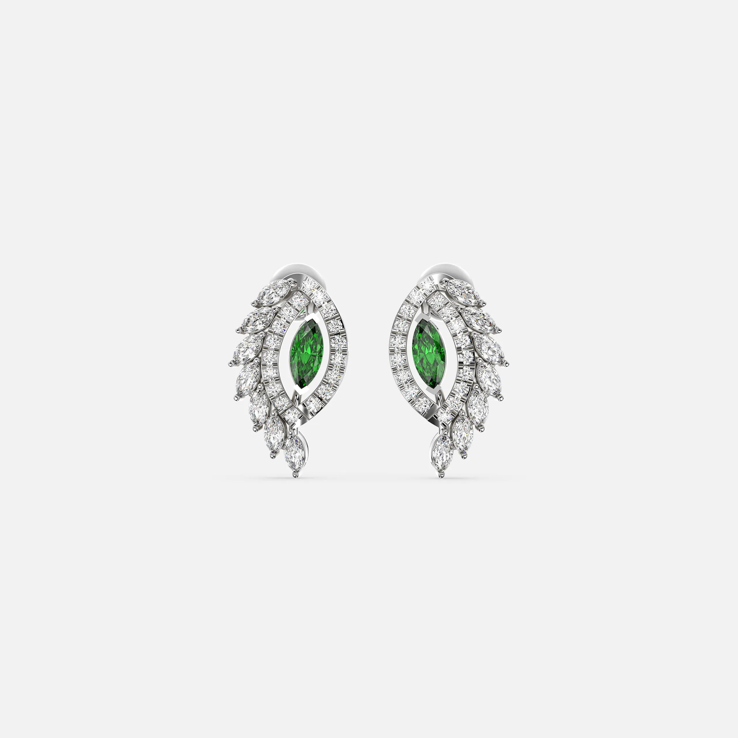Emerald Whirl Earrings