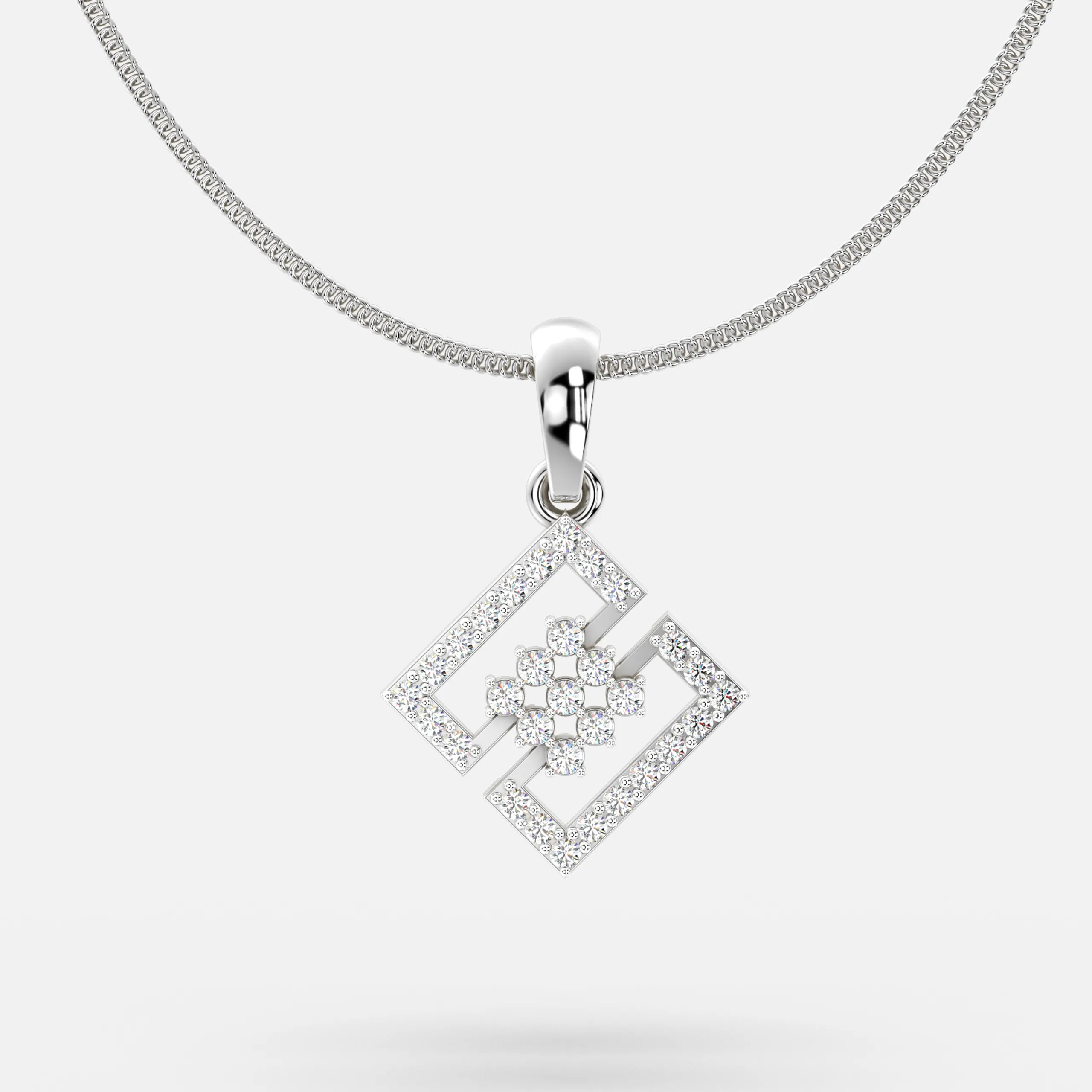 Luminous Square Lattice Pendant