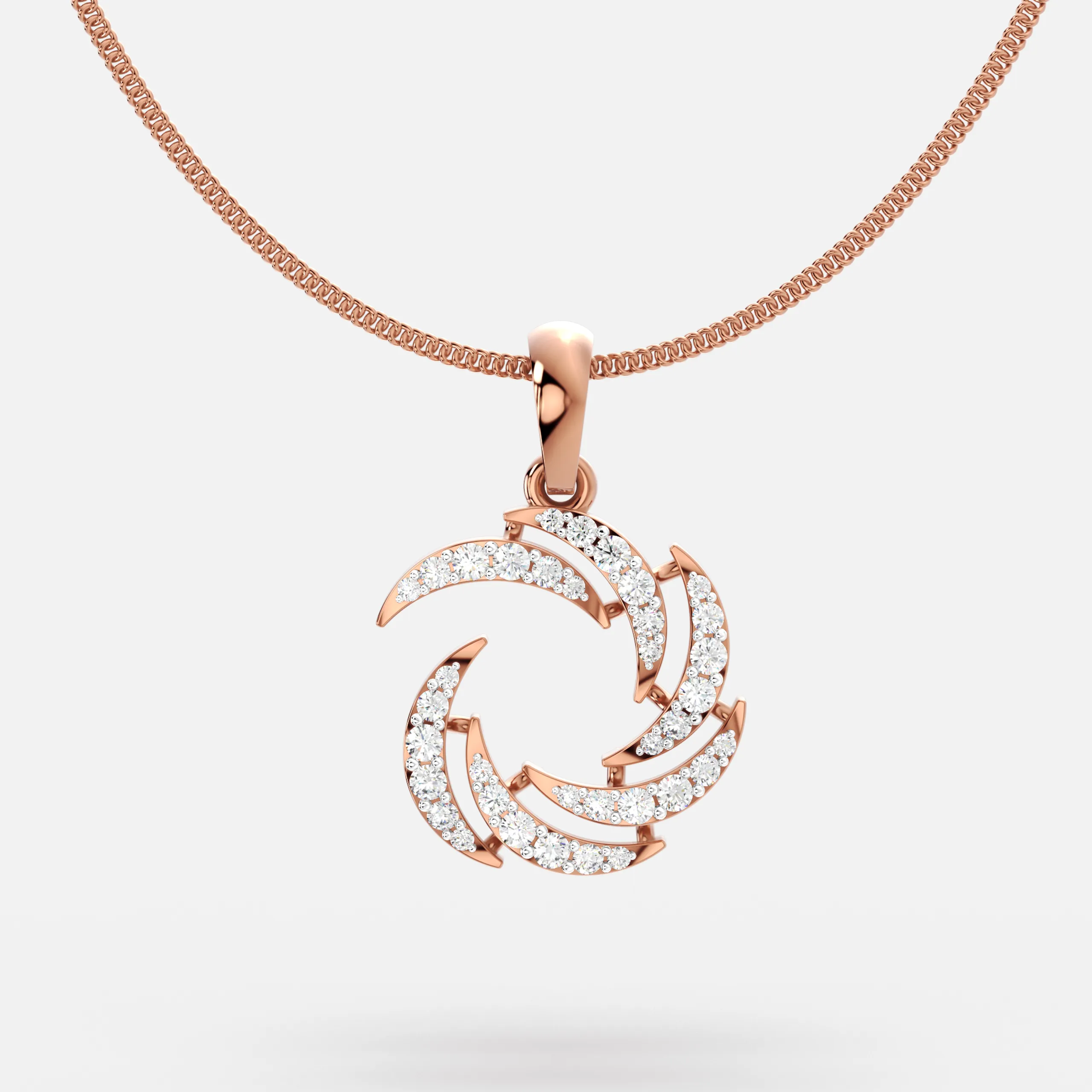 Swirl Aura Diamond Pendant