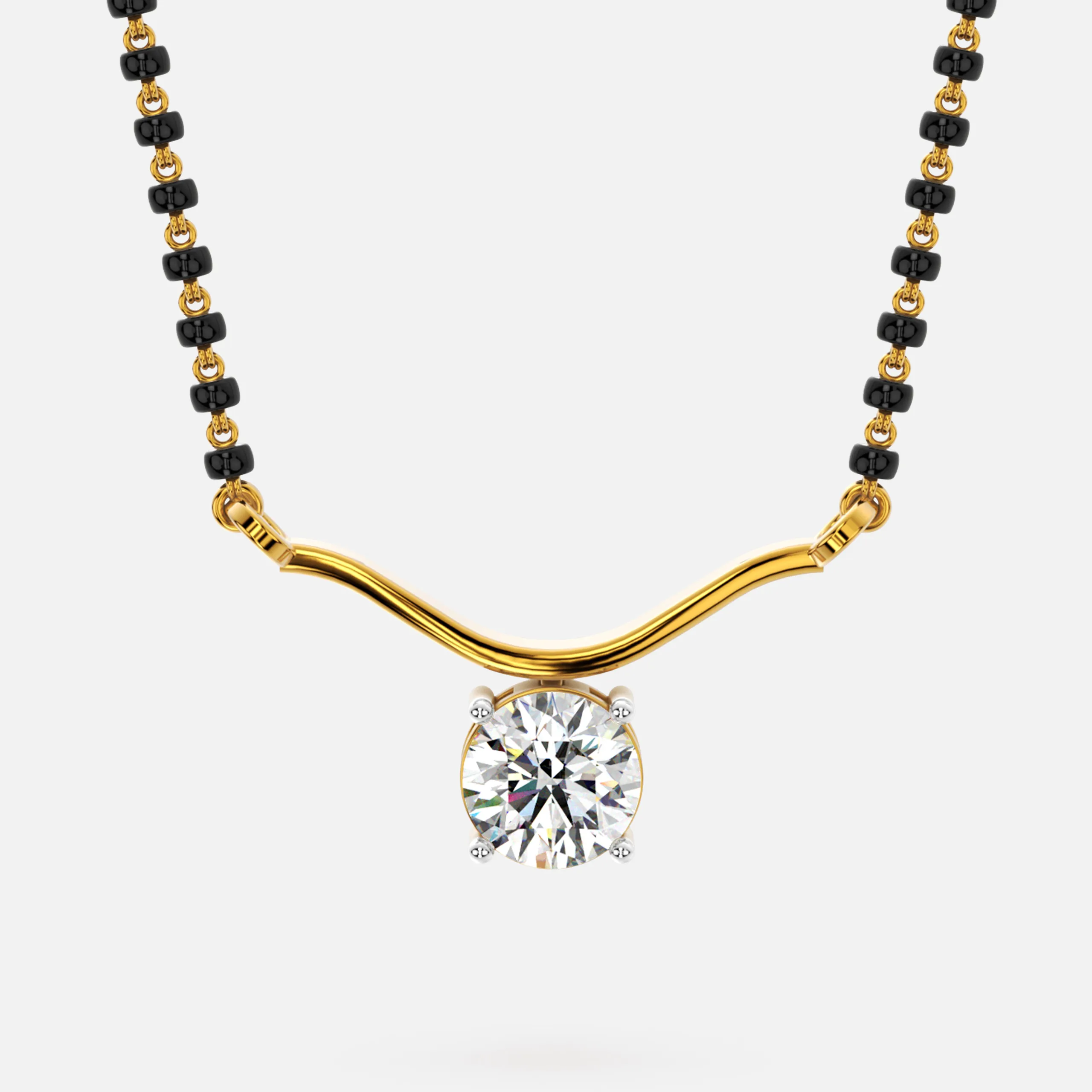 Radiant Curve Diamond Mangalsutra