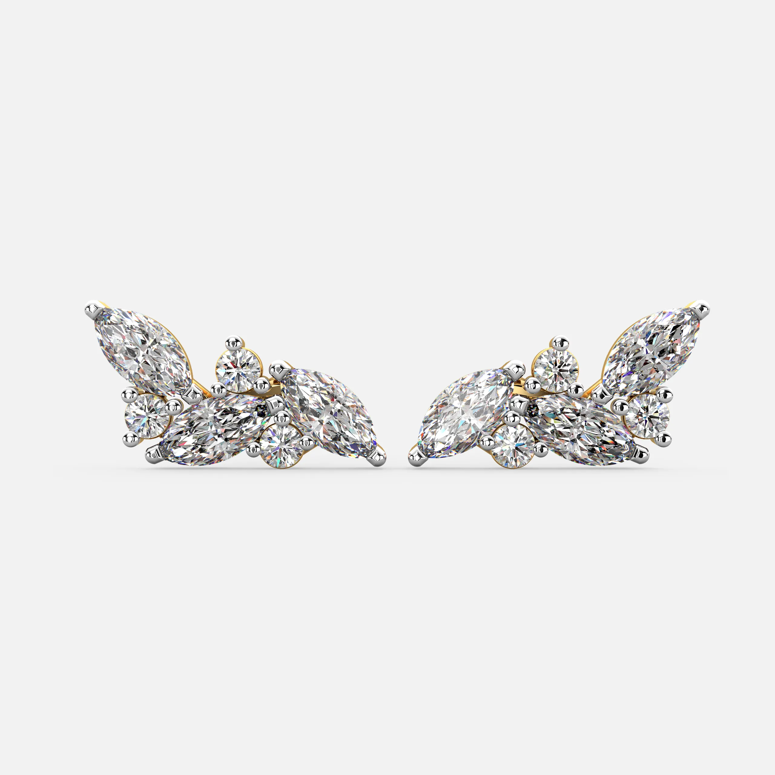 Marquise Bloom Cluster Earrings