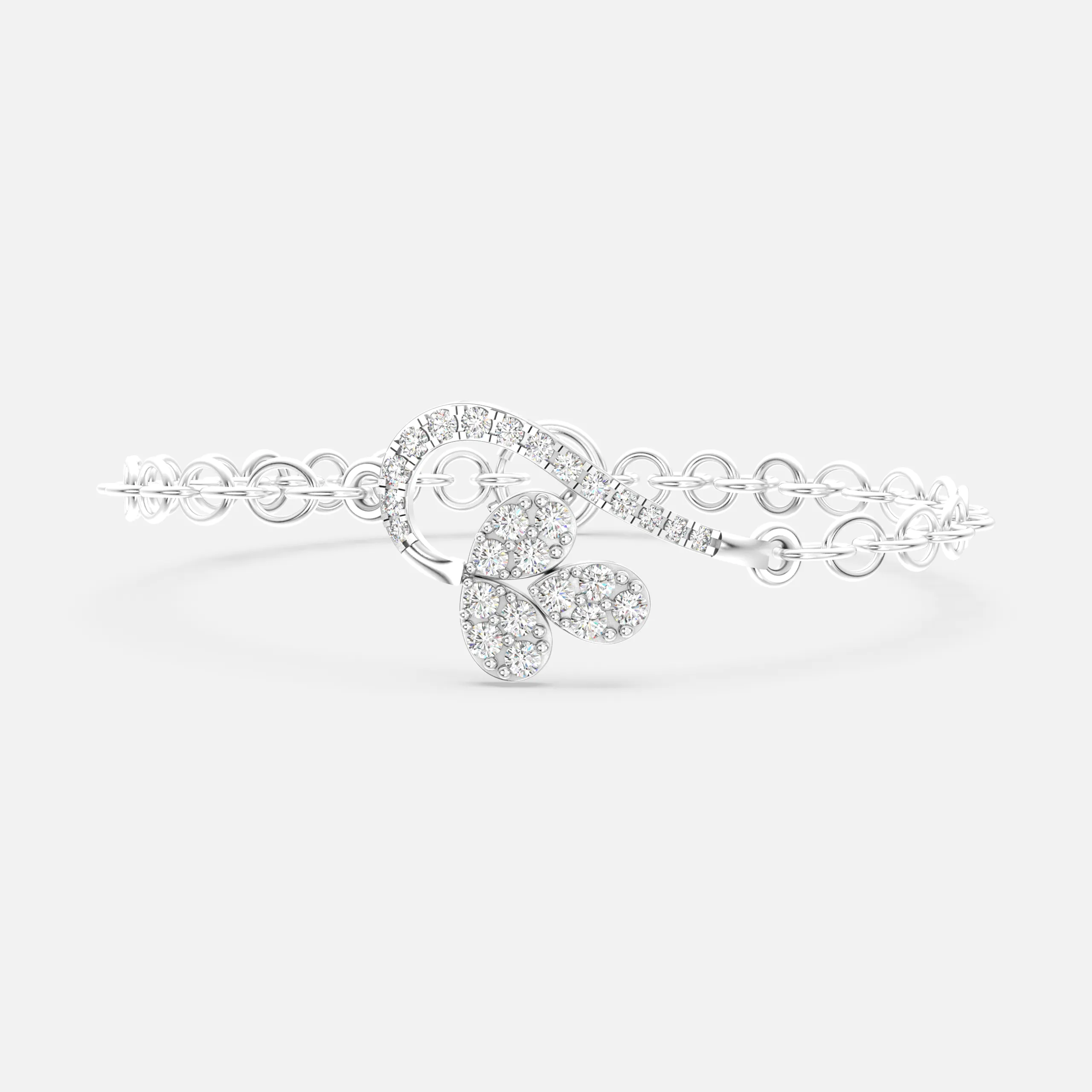 Floral Hook Diamond Bracelet