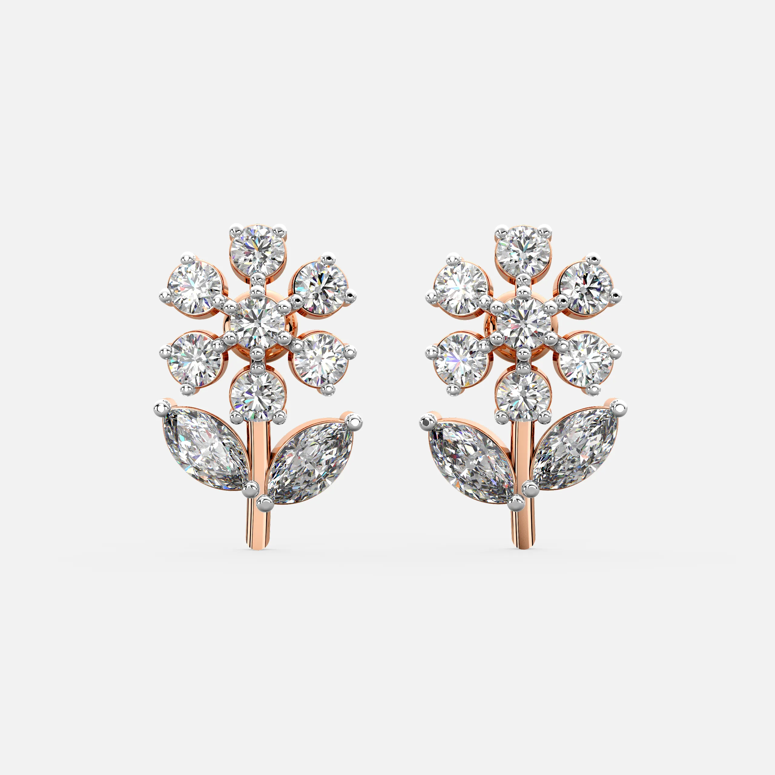 Sunflower Diamond Earrings