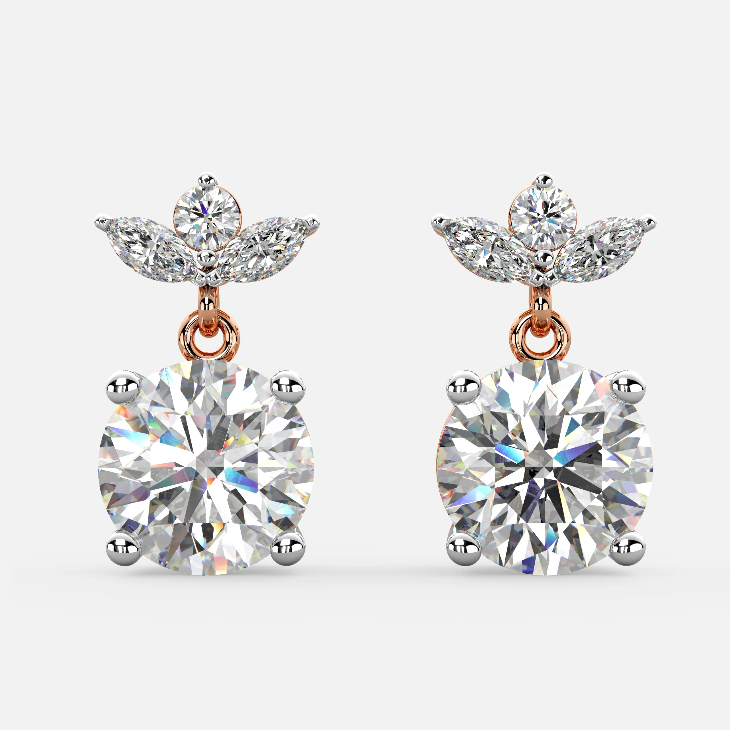 Bloom Diamond Drop Earrings