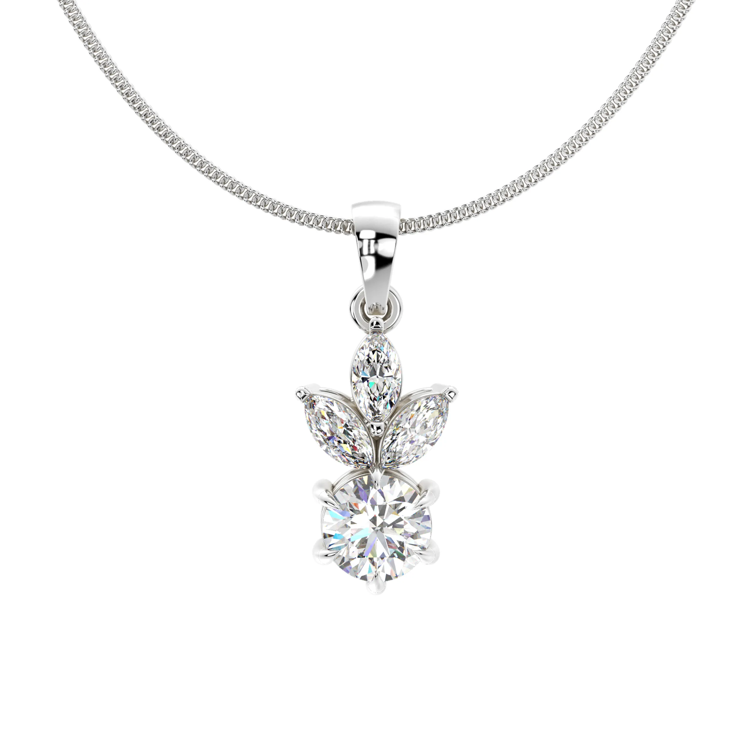 Eterna Leaf Diamond Pendant