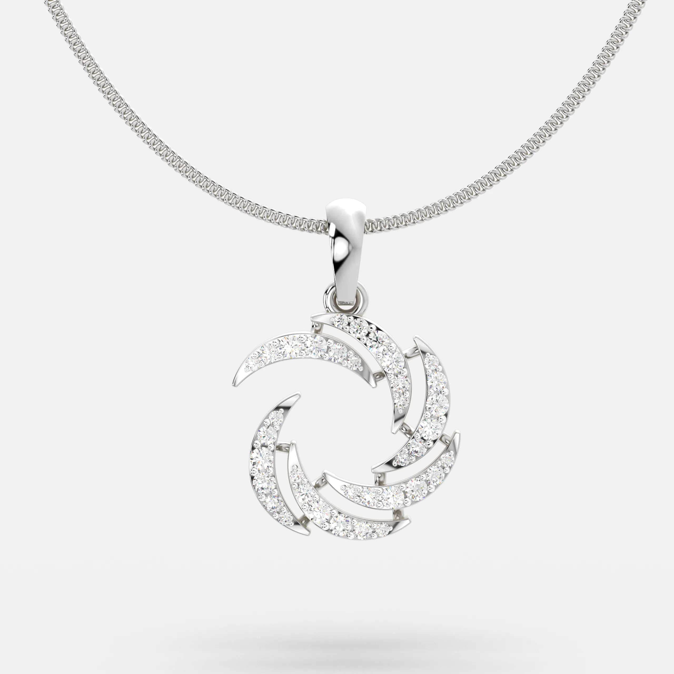 Swirl Aura Diamond Pendant
