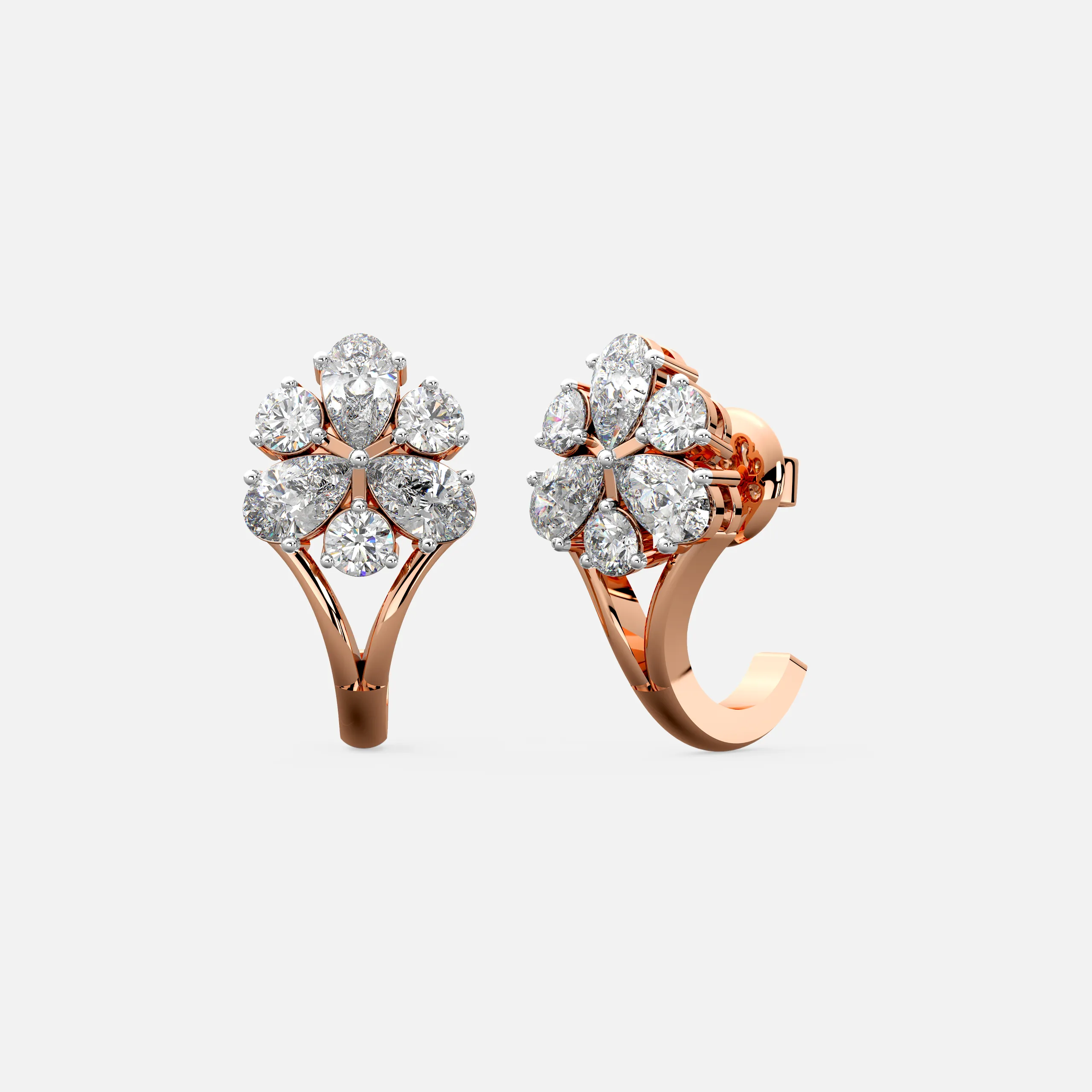 Petal Blossom Diamond Earrings