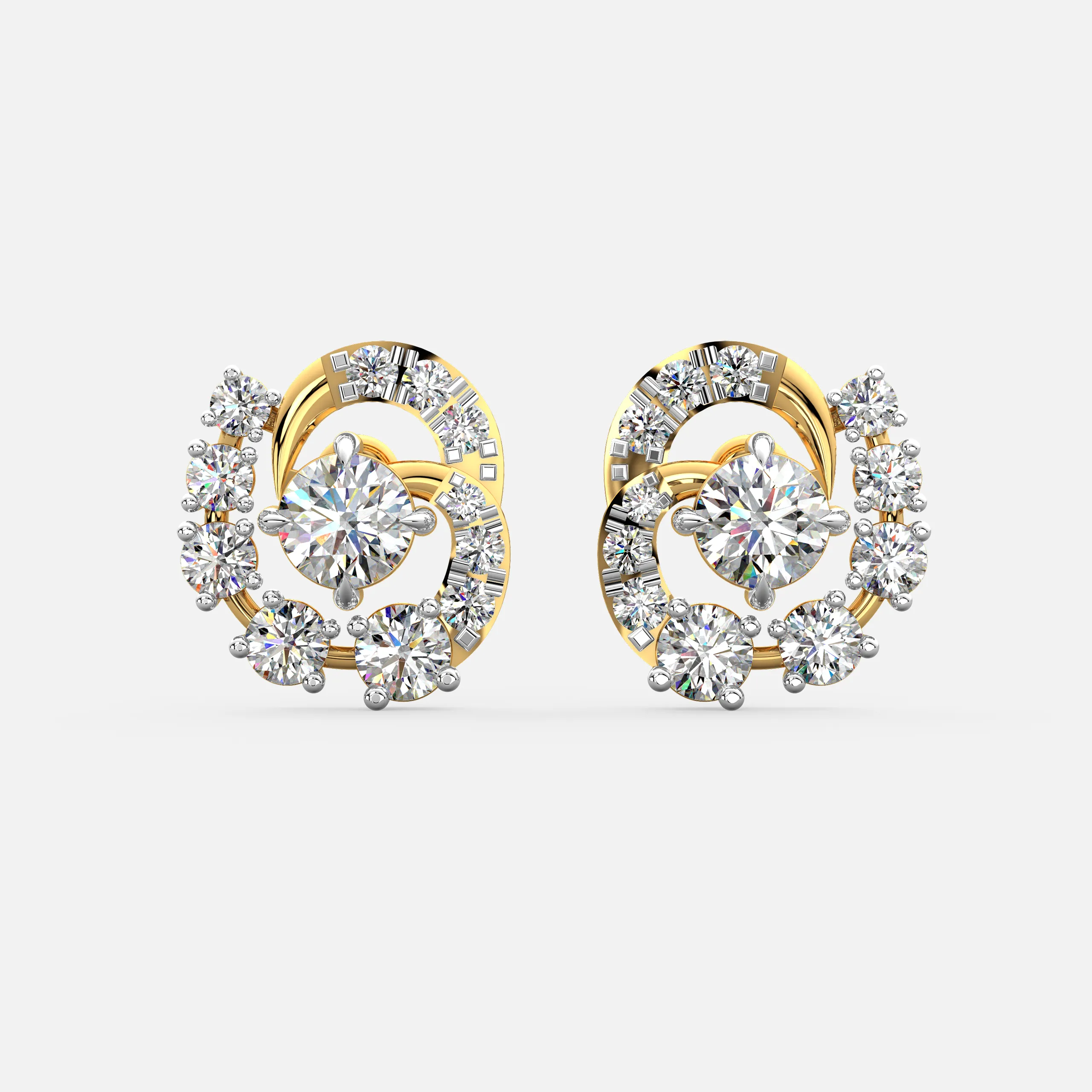 Celestial Twist Diamond Earrings