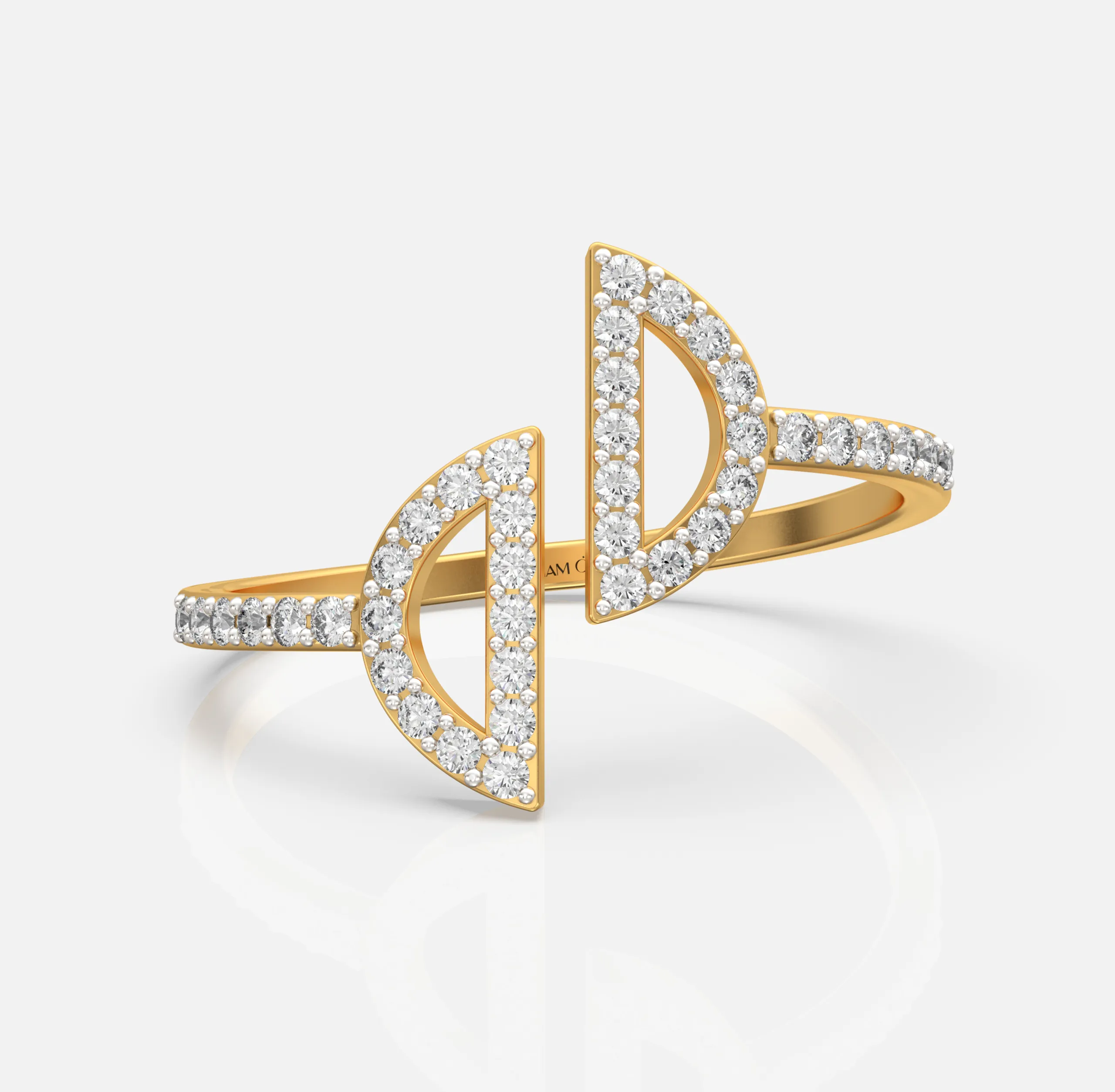 Radiant D-Motif Ring