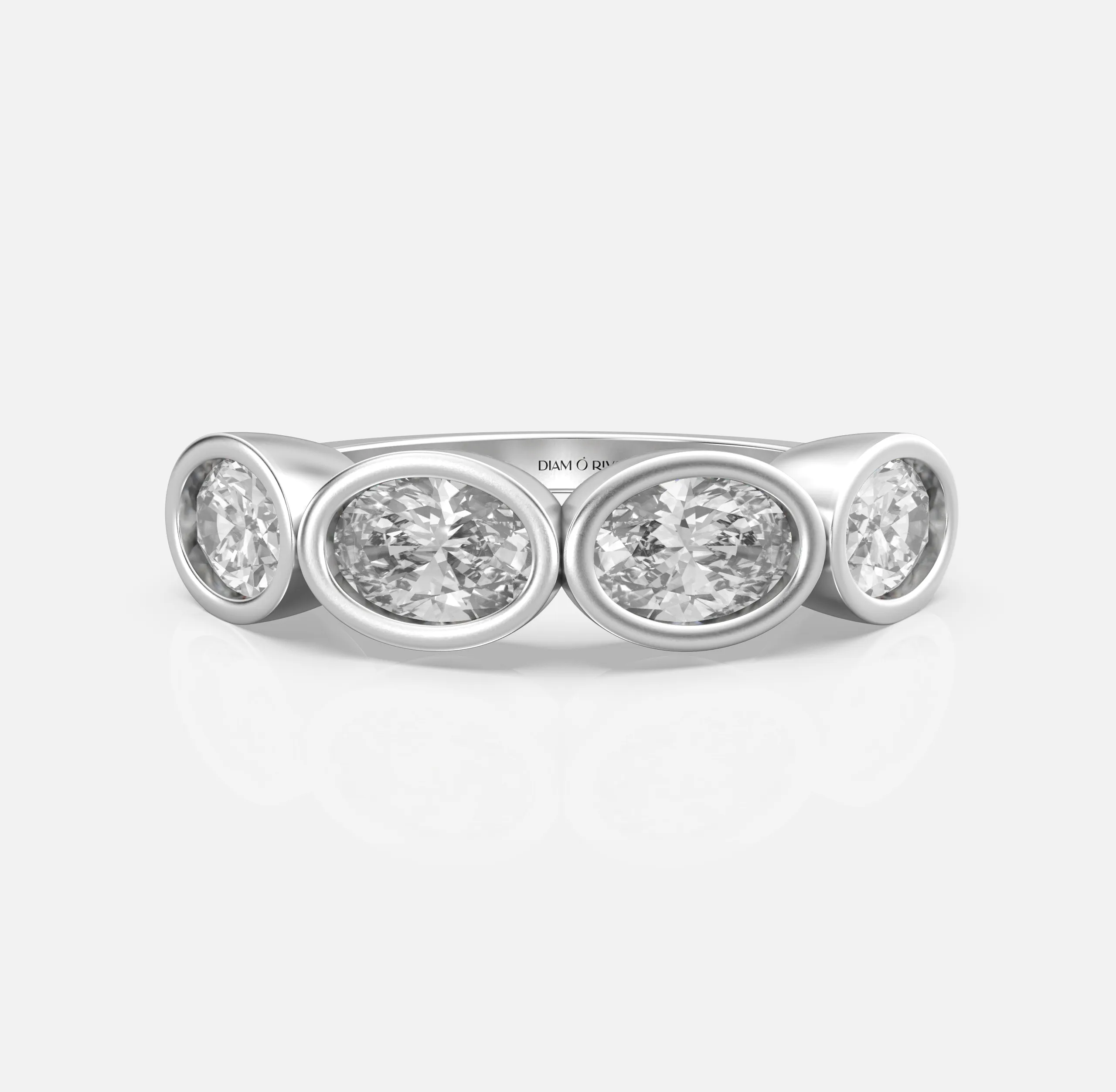Oval Bezel Diamond Ring
