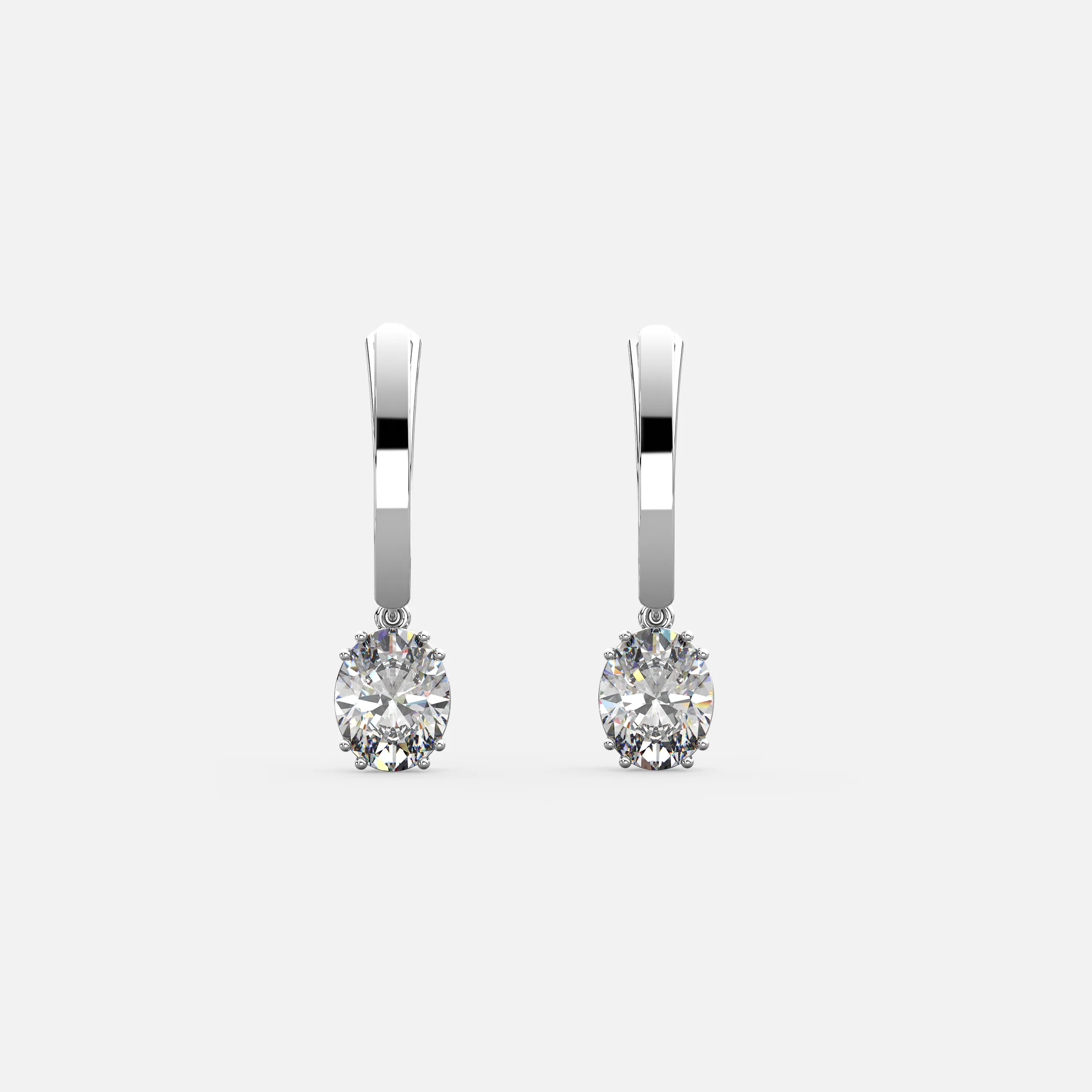 Eternal Oval Drop Earrings