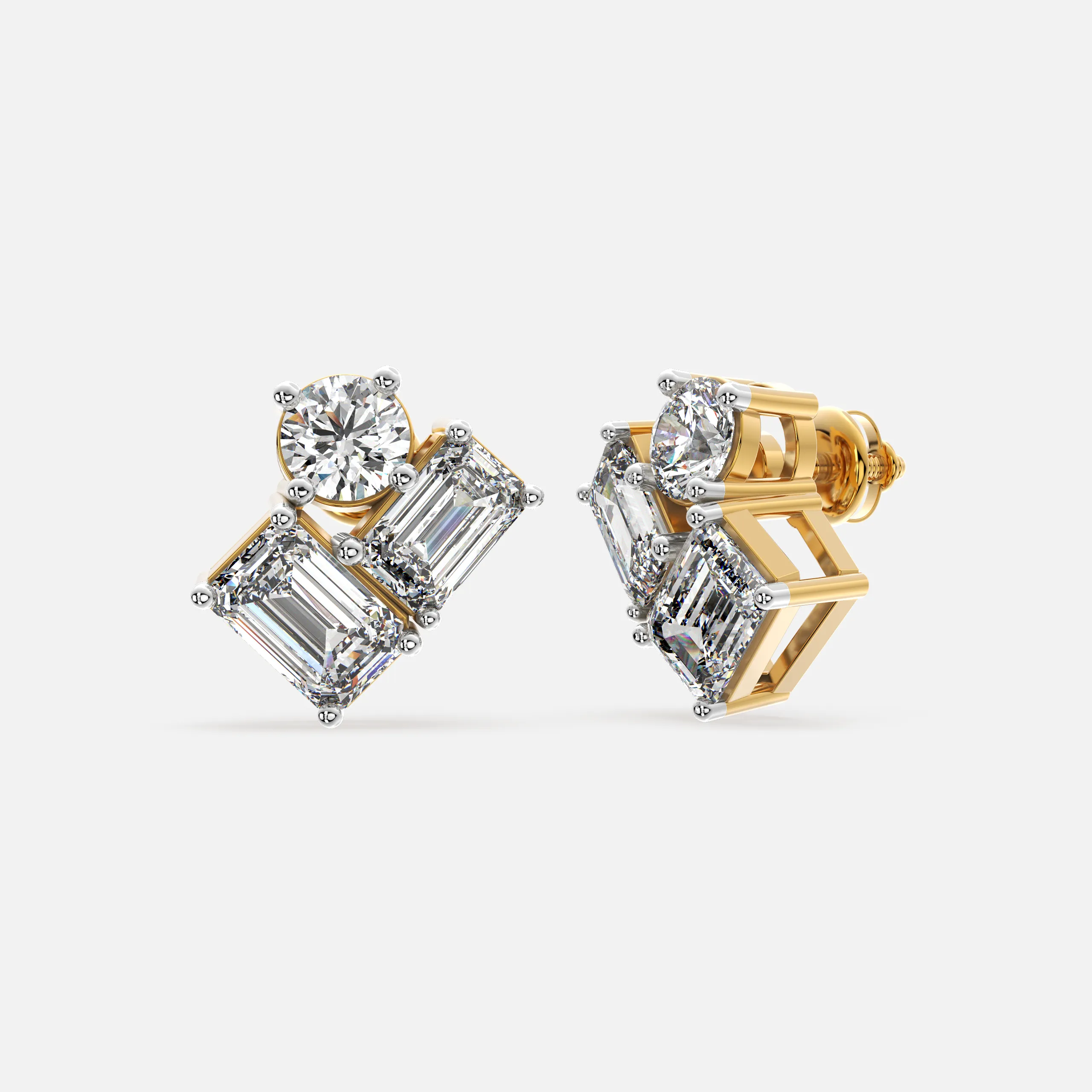 Trio Flair Diamond Earrings