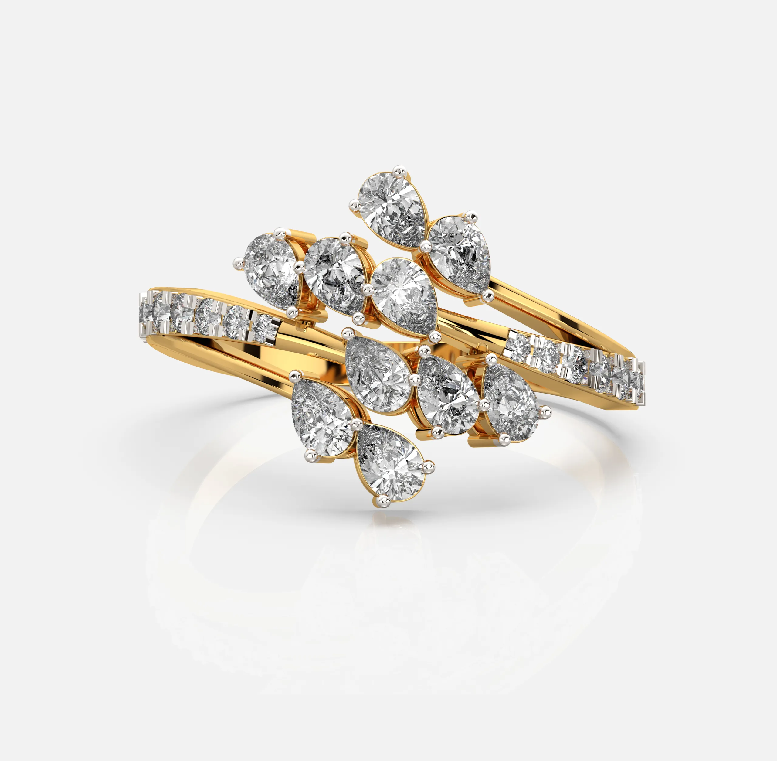Crystal Bloom Diamond Ring