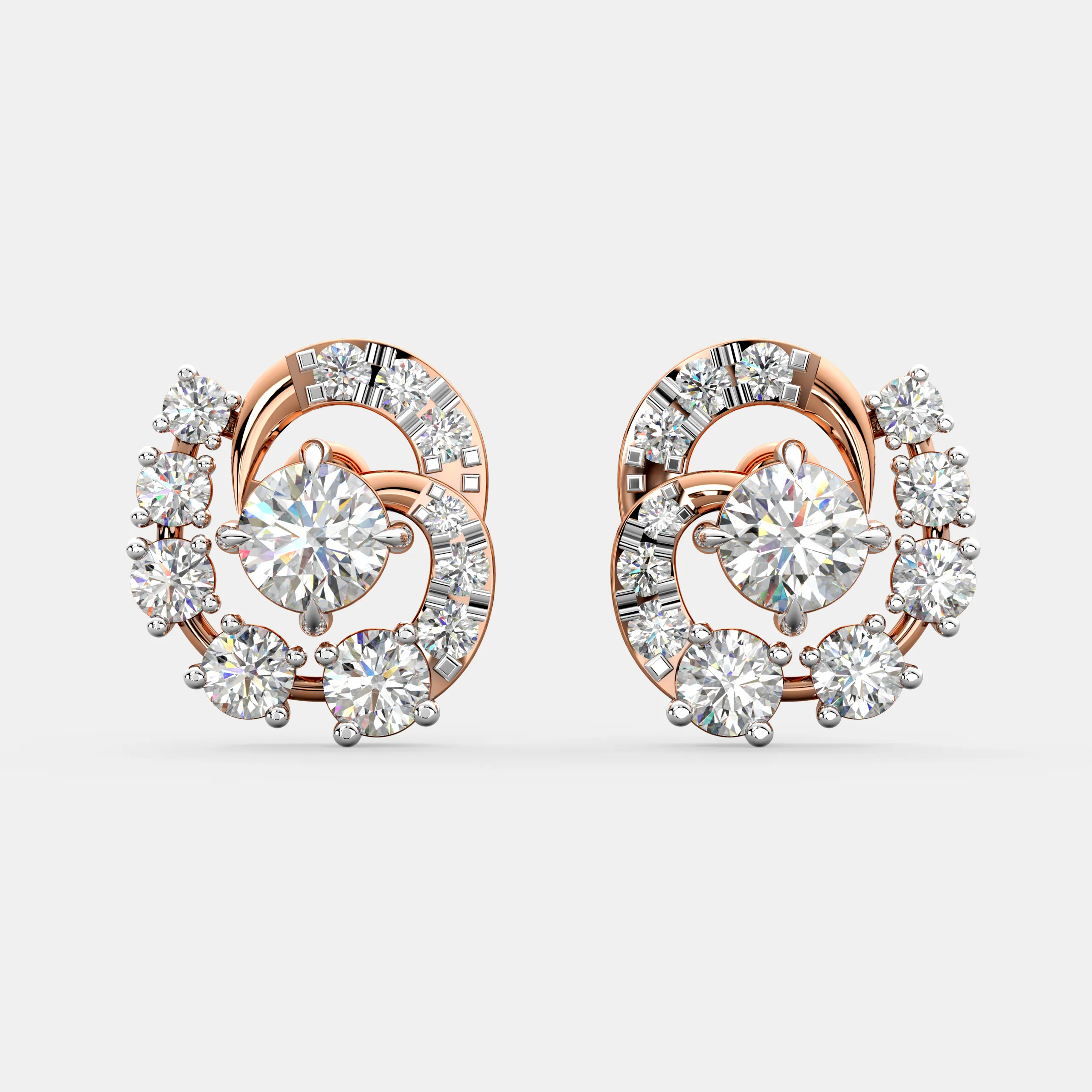 Celestial Twist Diamond Earrings