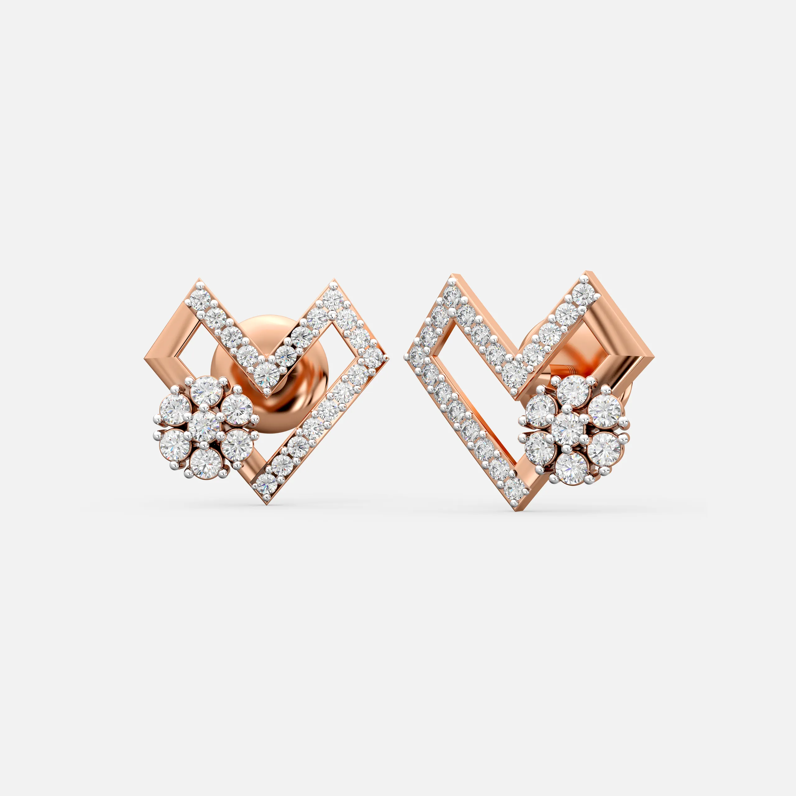 Diamond Bloom Angle Studs