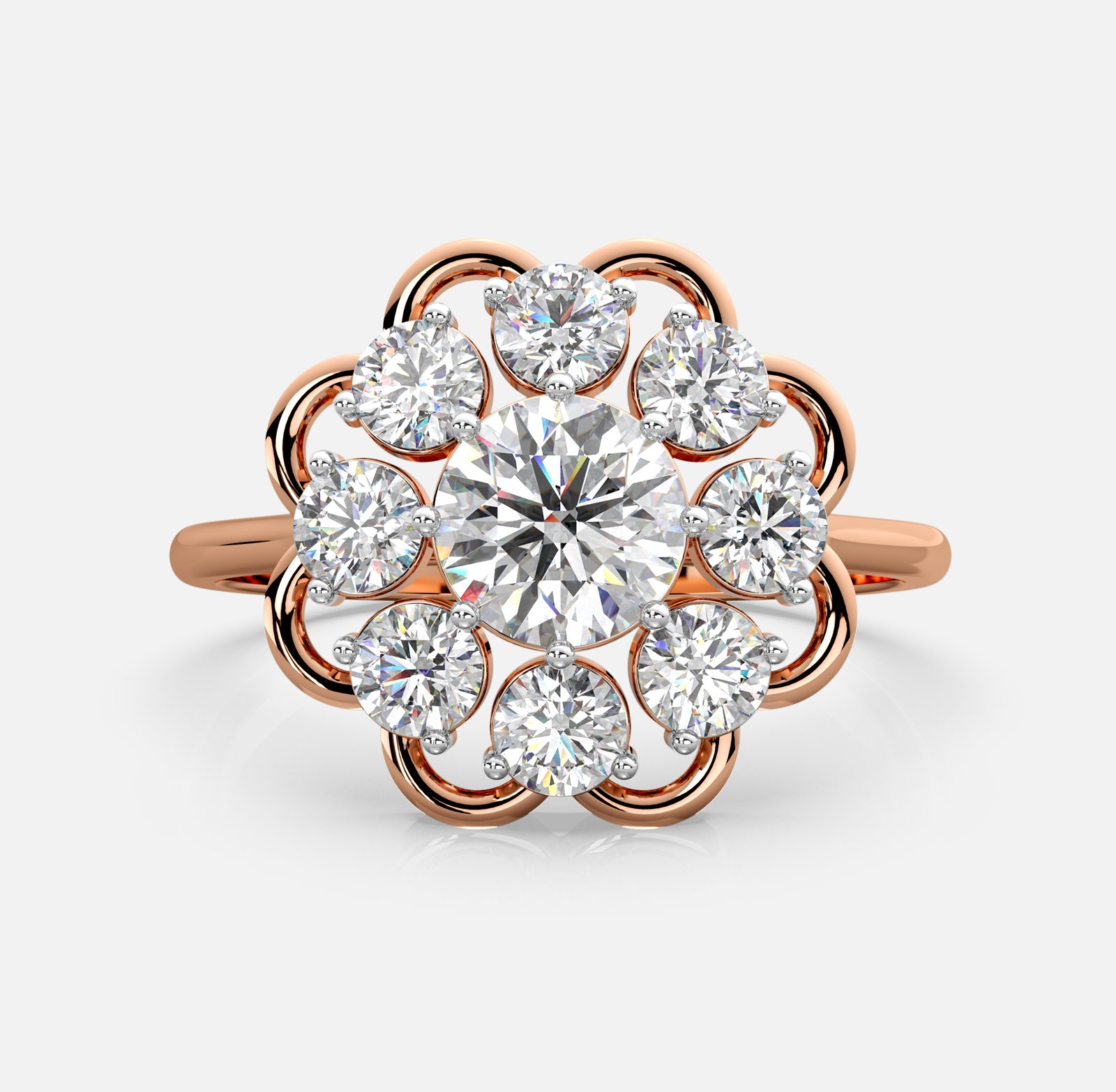 Floral Radiance Diamond Ring