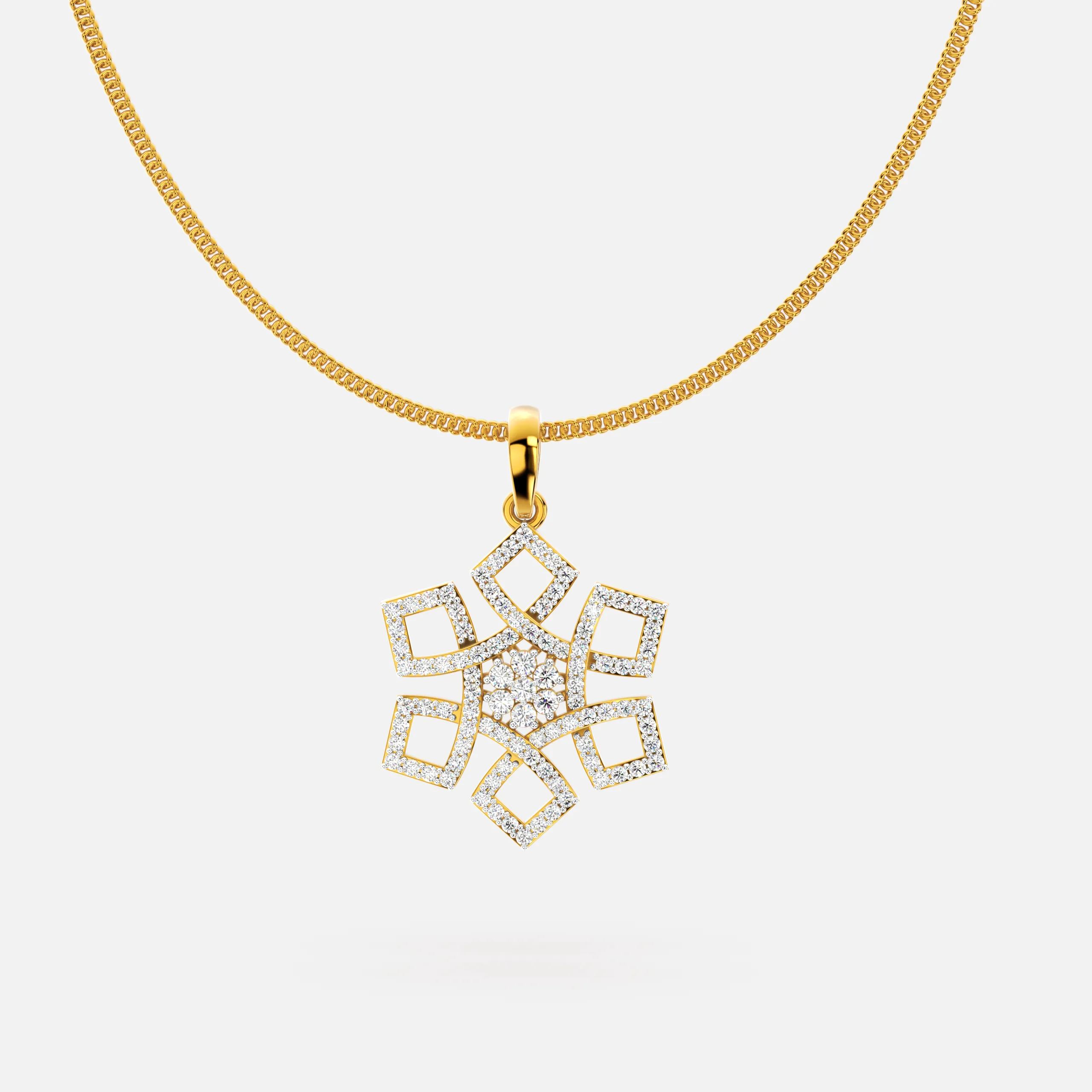 Radiant Diamond Bloom Pendant