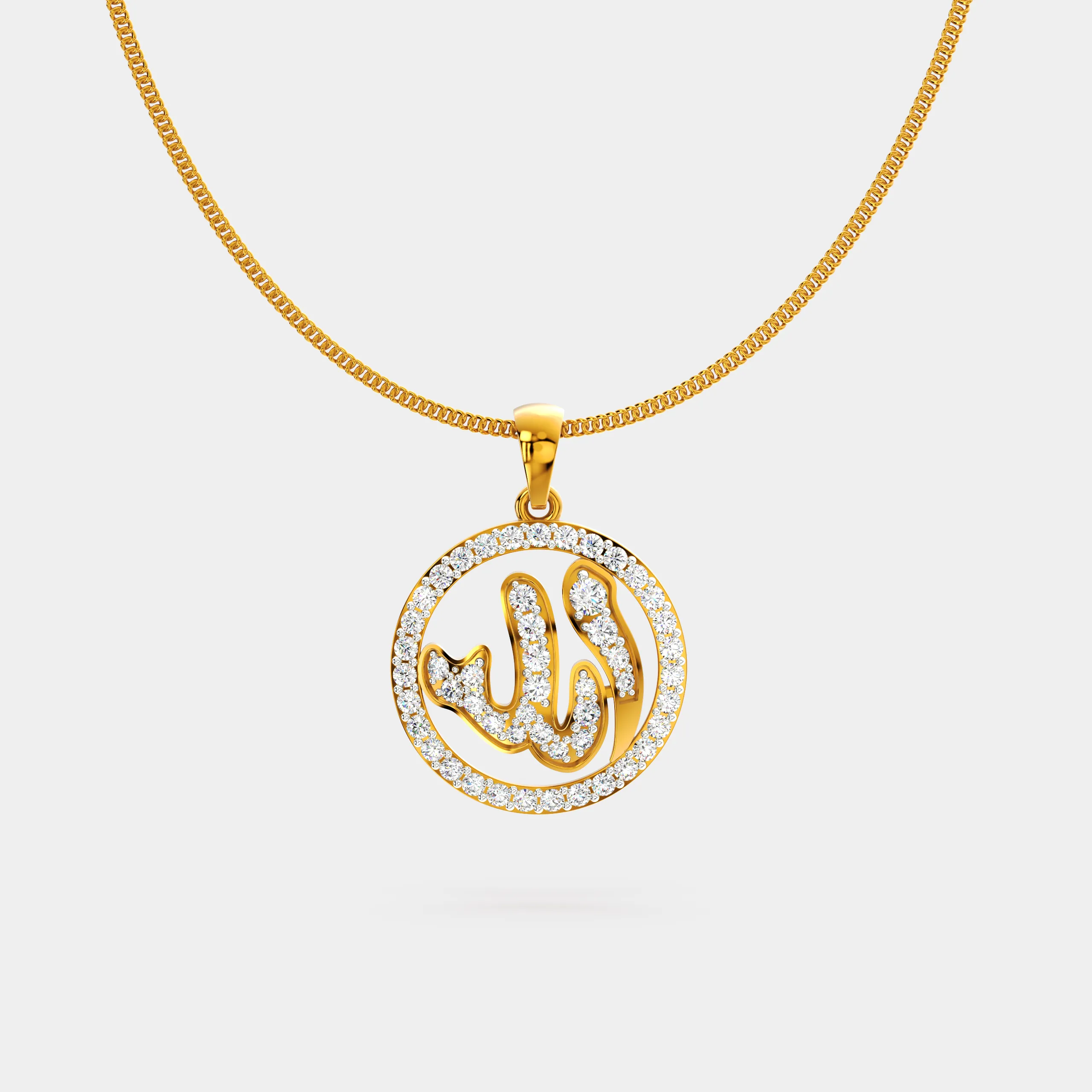 Divine Script Diamond Pendant