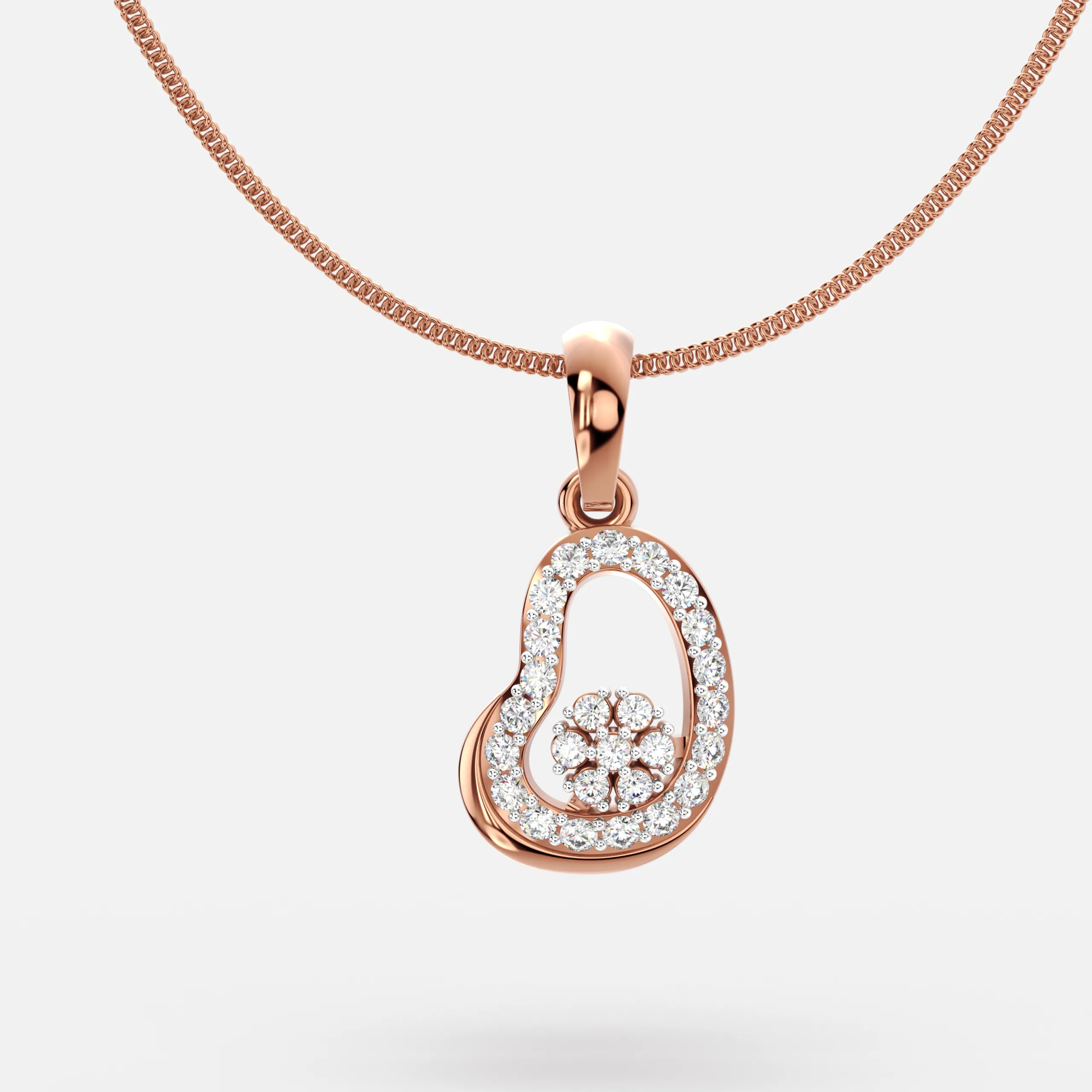 Floral Teardrop Pendant