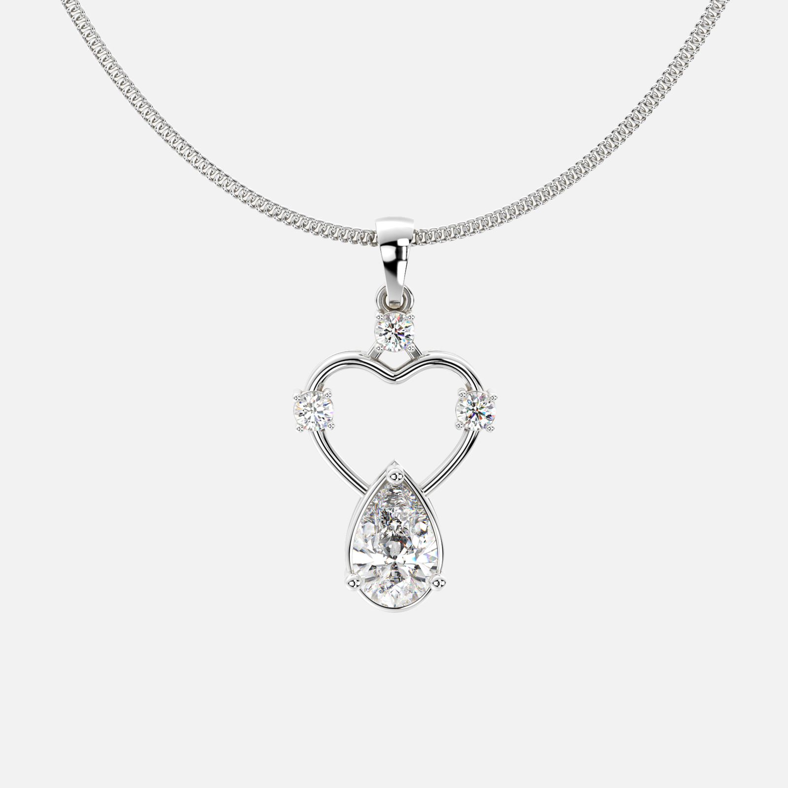 Heartdrop Elegance Diamond Pendant