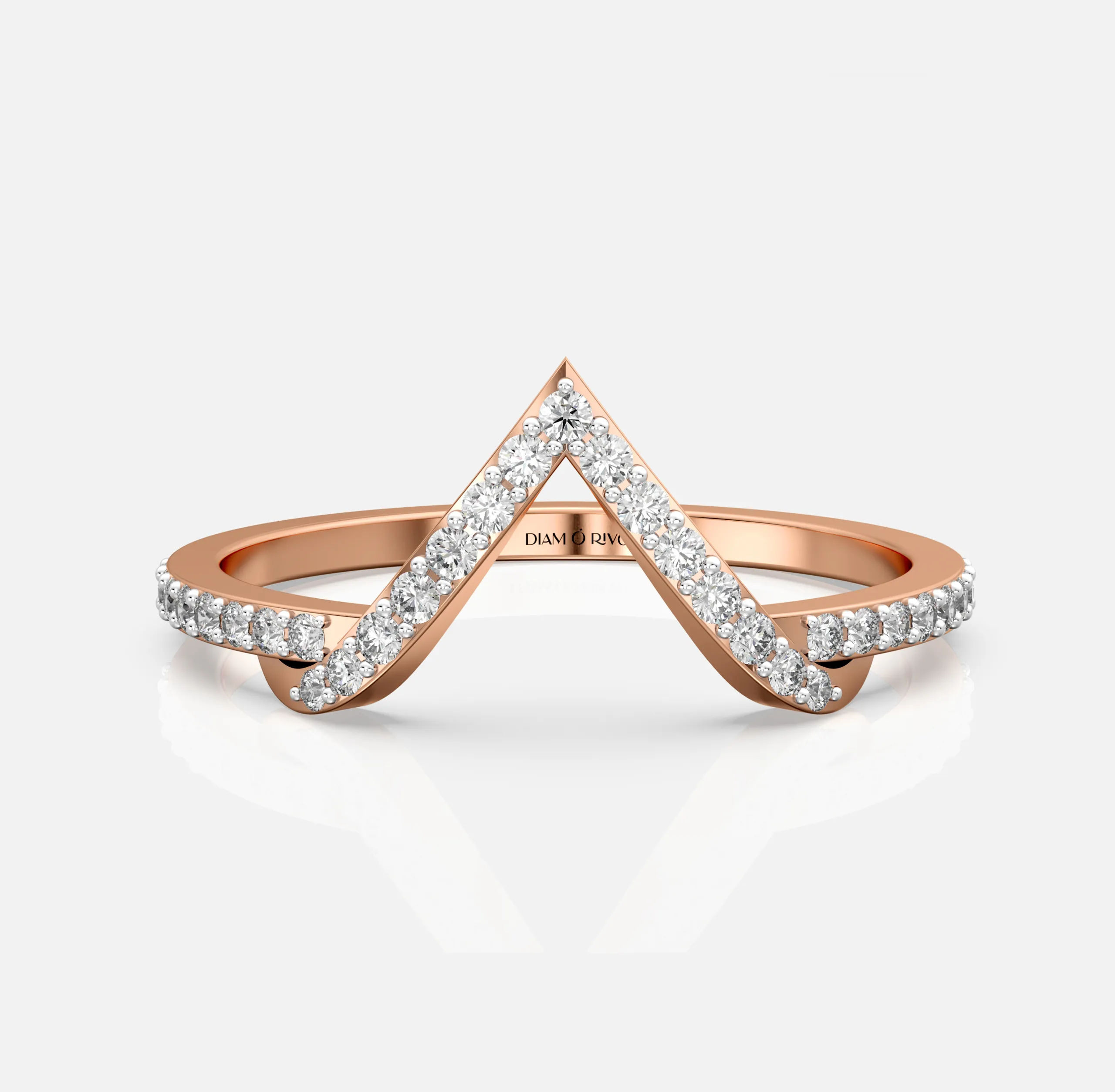 Chevron Peak Diamond Ring