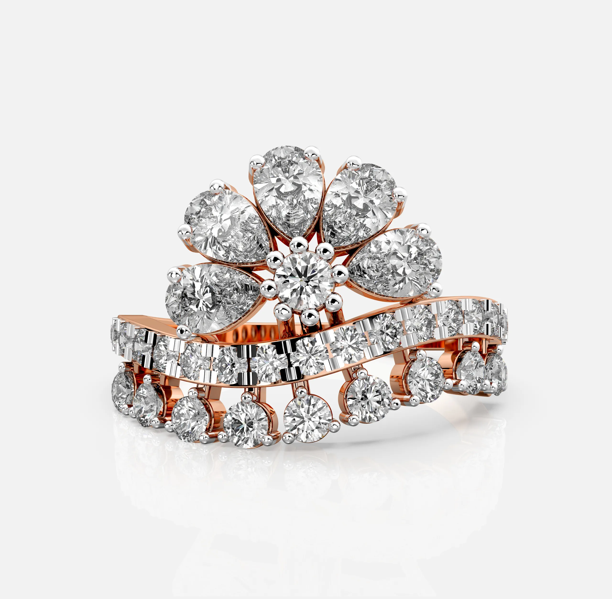 Floral Blossom Diamond Ring
