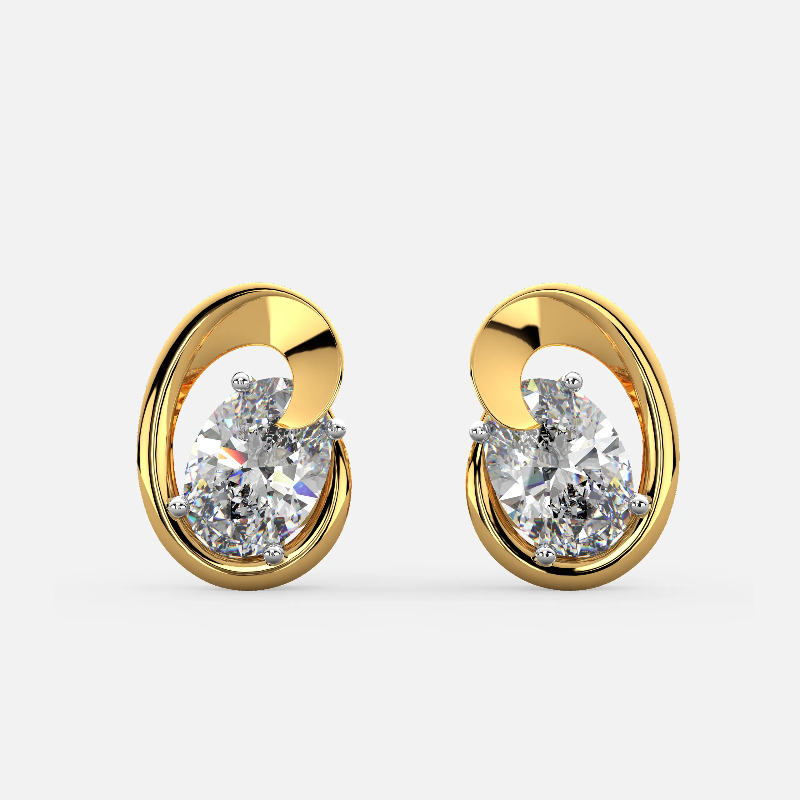Swirl Diamond Studs