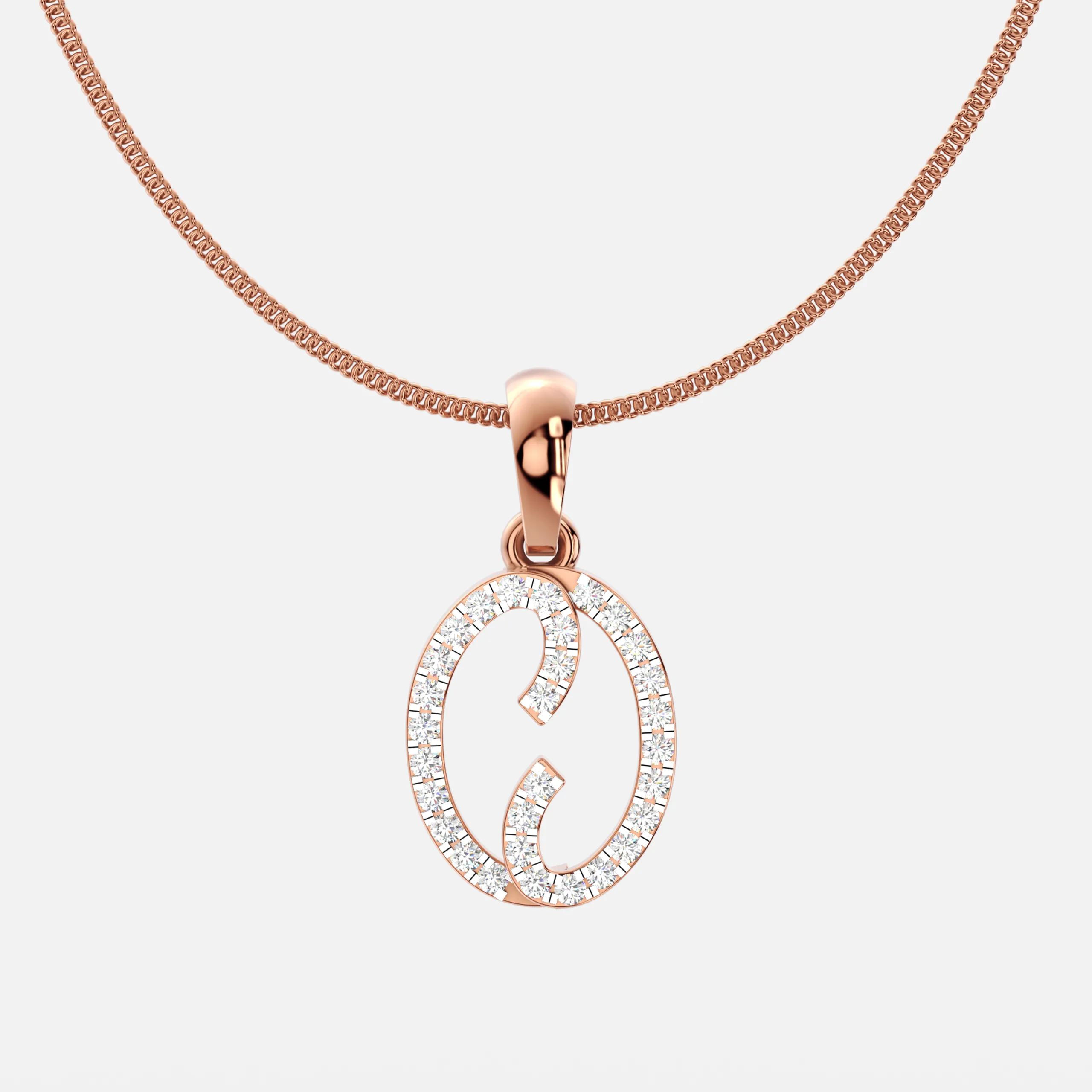 Lustra Oval Diamond Pendant