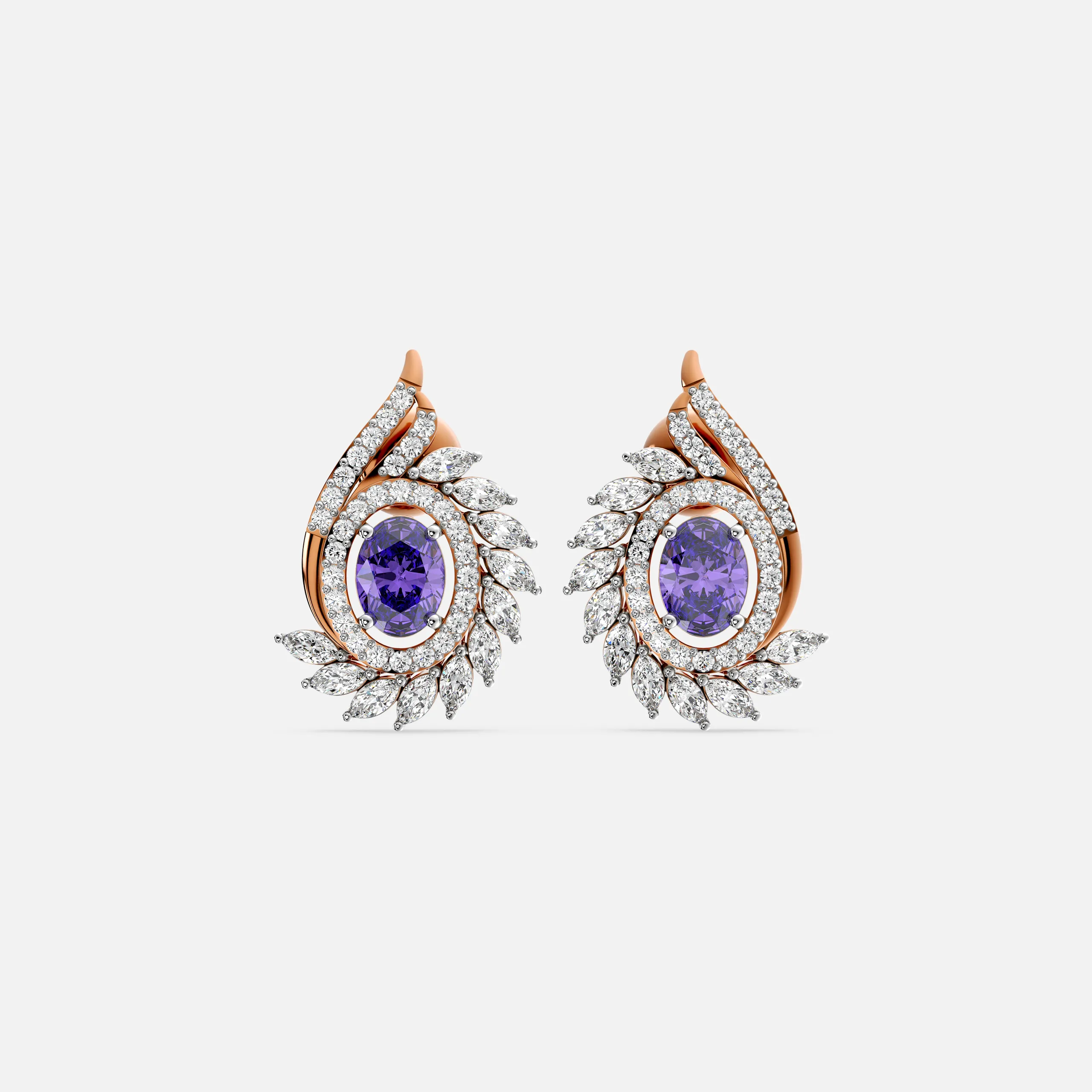 Amara Swirl Diamond Earrings