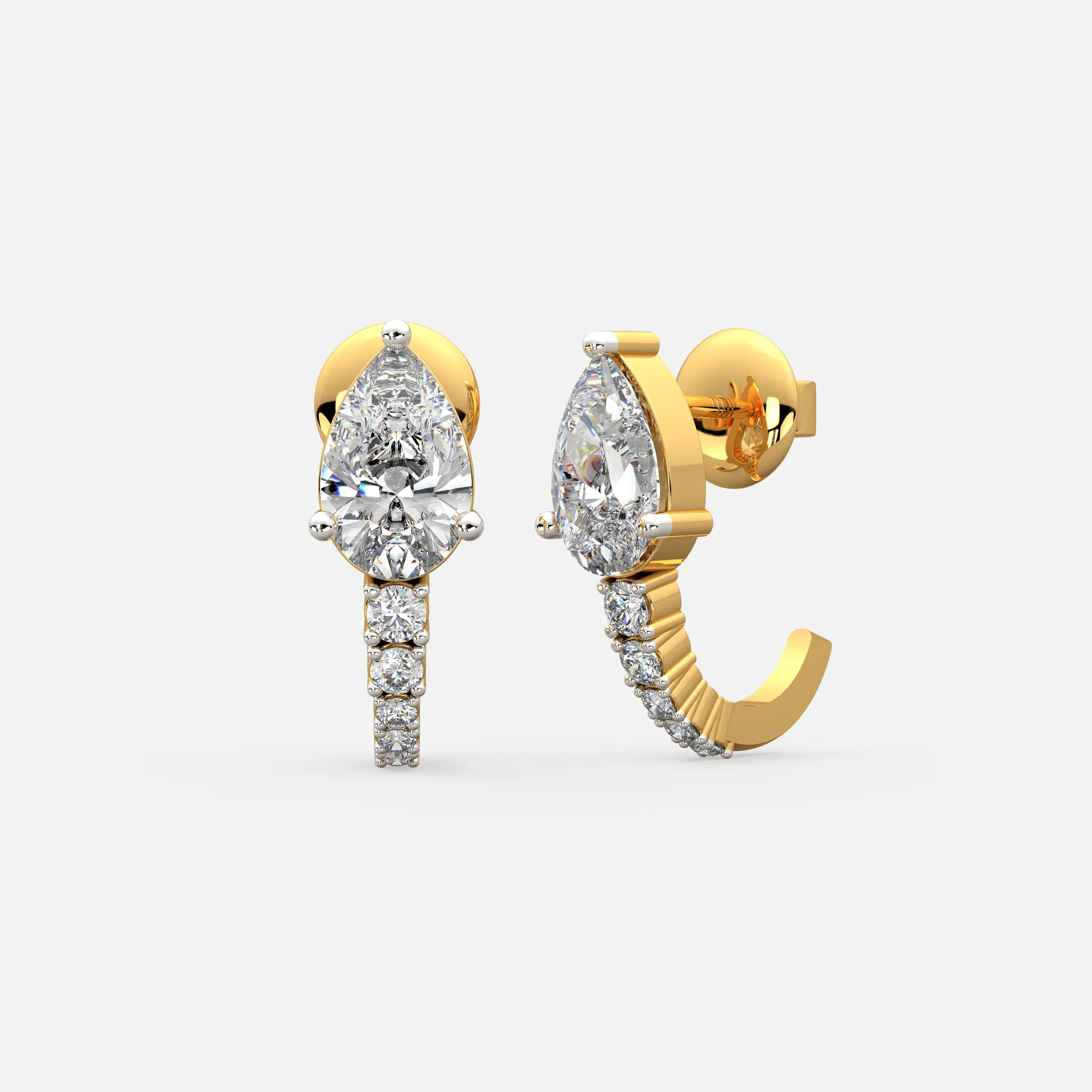 Pear Grace Diamond Earrings