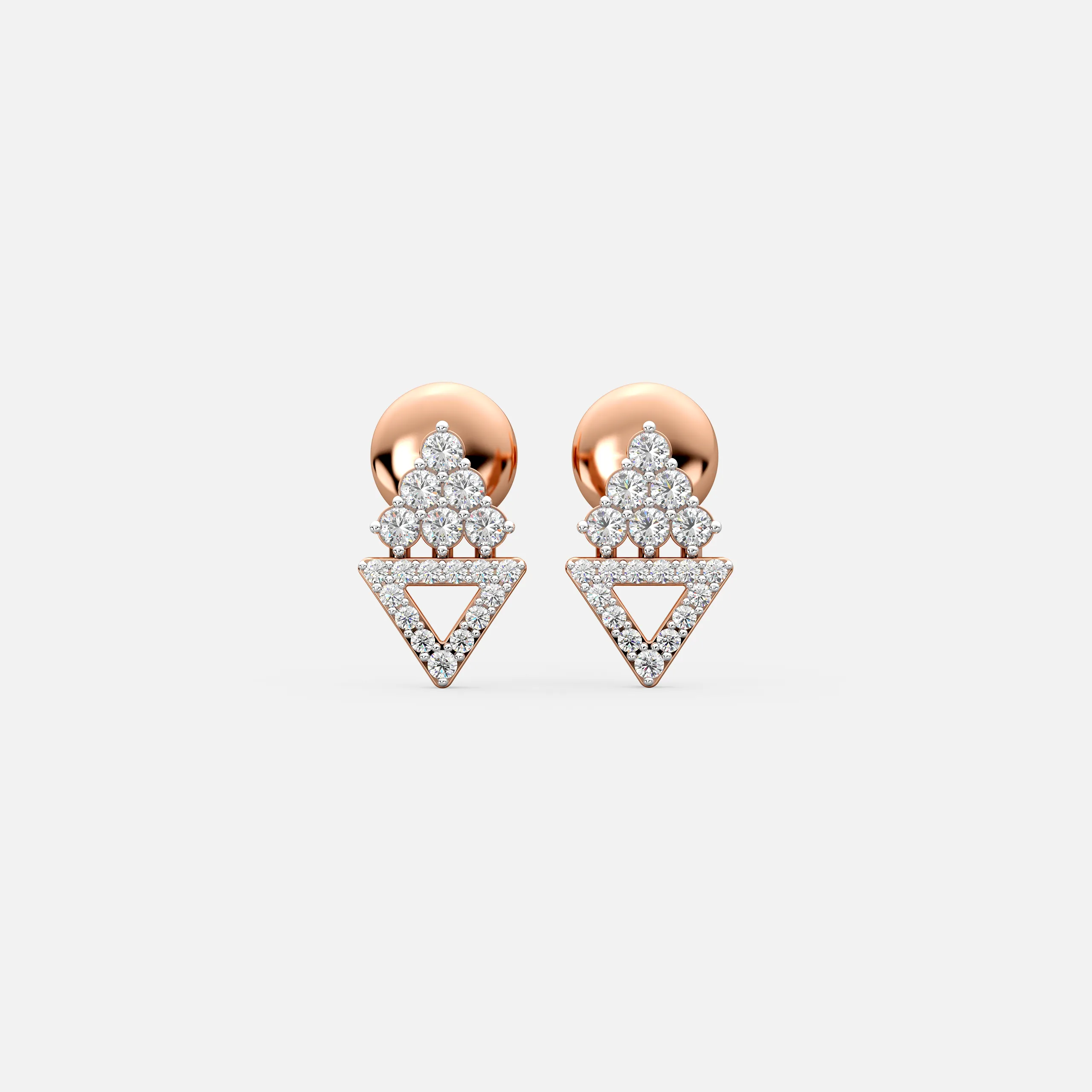 Radiant Pyramid Diamond Earrings