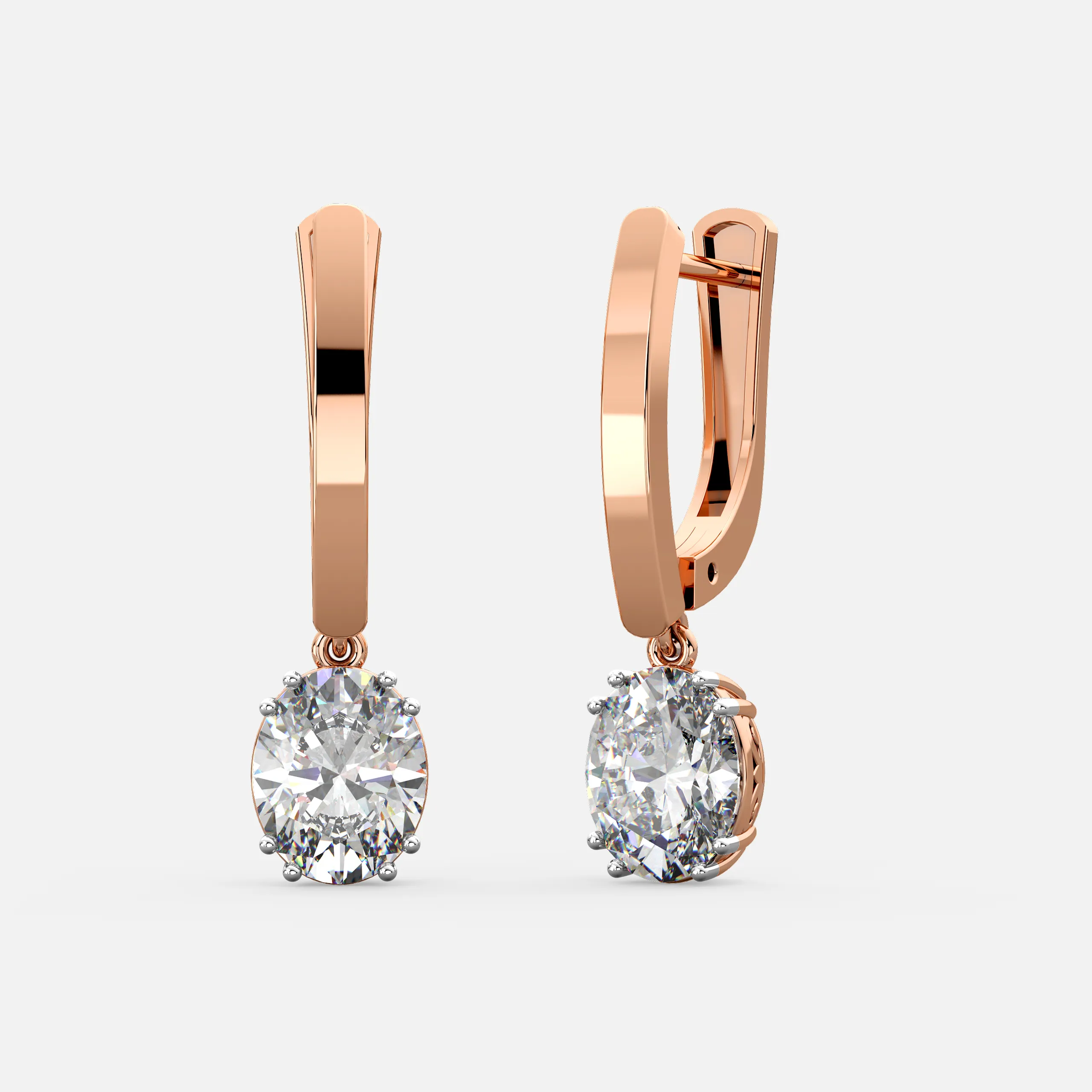 Eternal Oval Drop Earrings