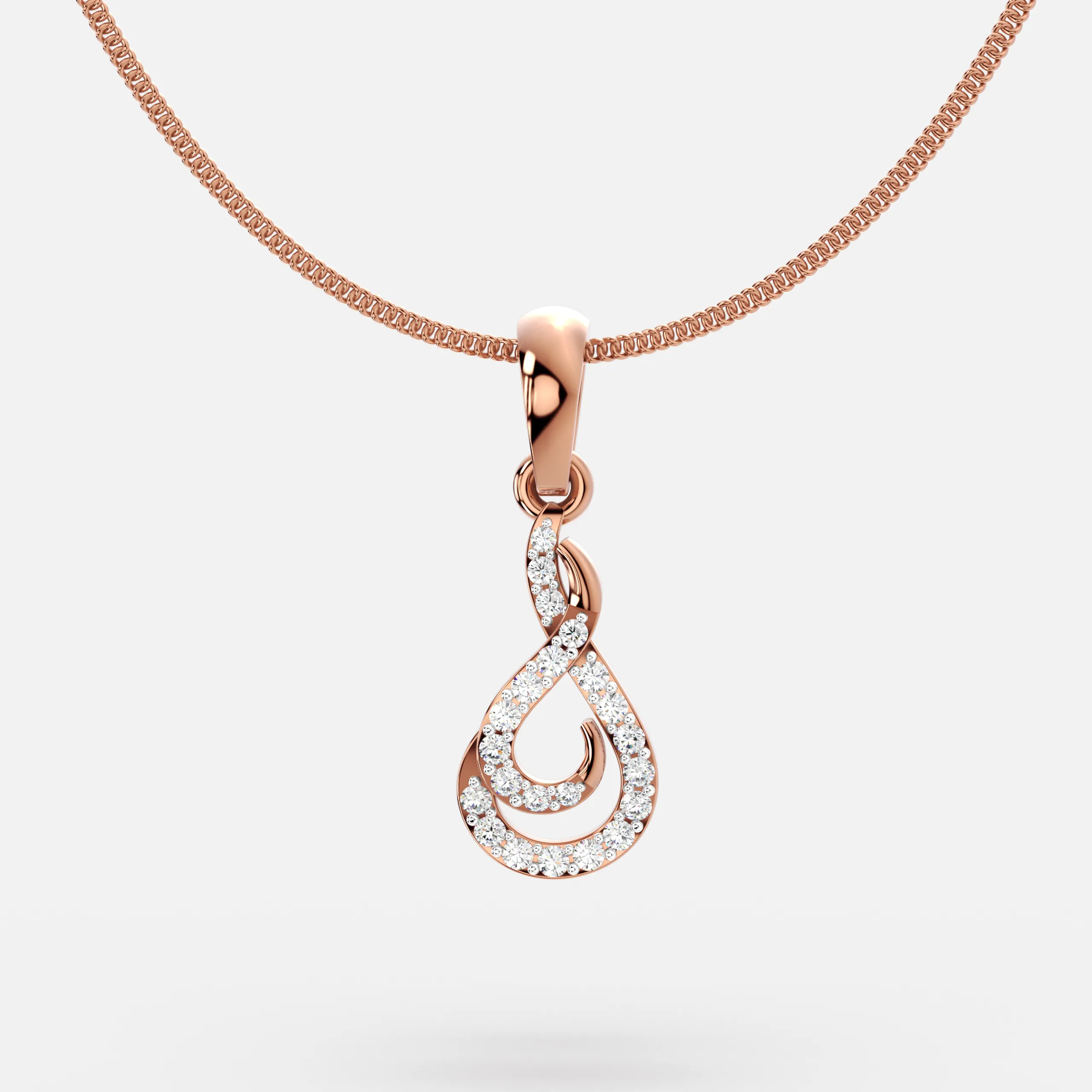 Infinity Swirl Diamond Pendant