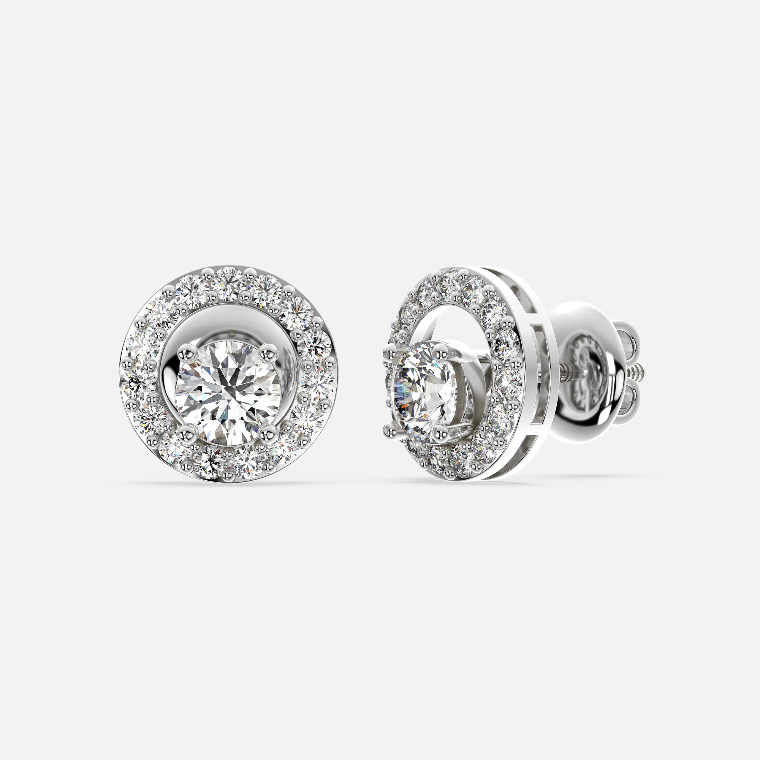 Aurora Round Diamond Earrings