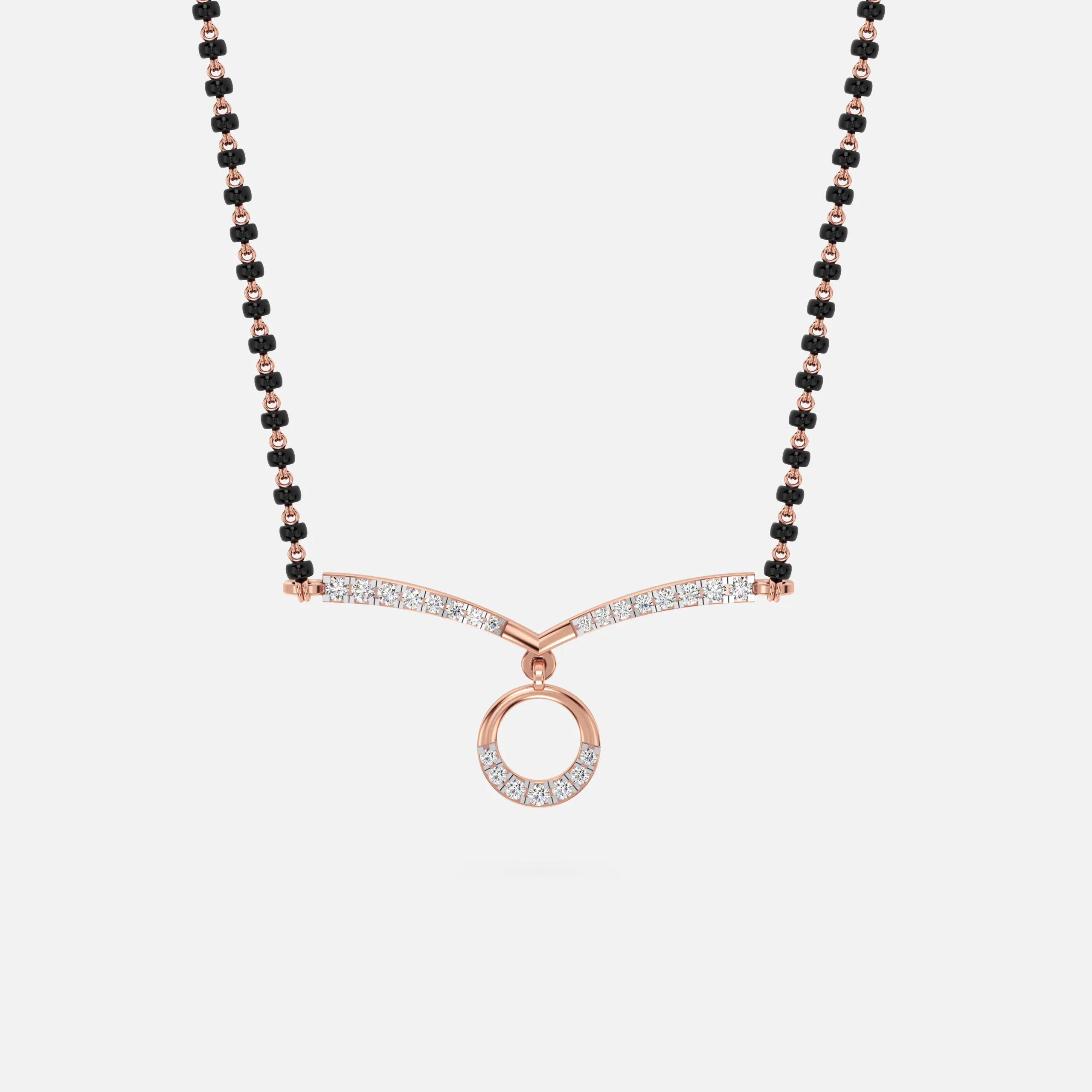 Luna Curve Diamond Mangalsutra