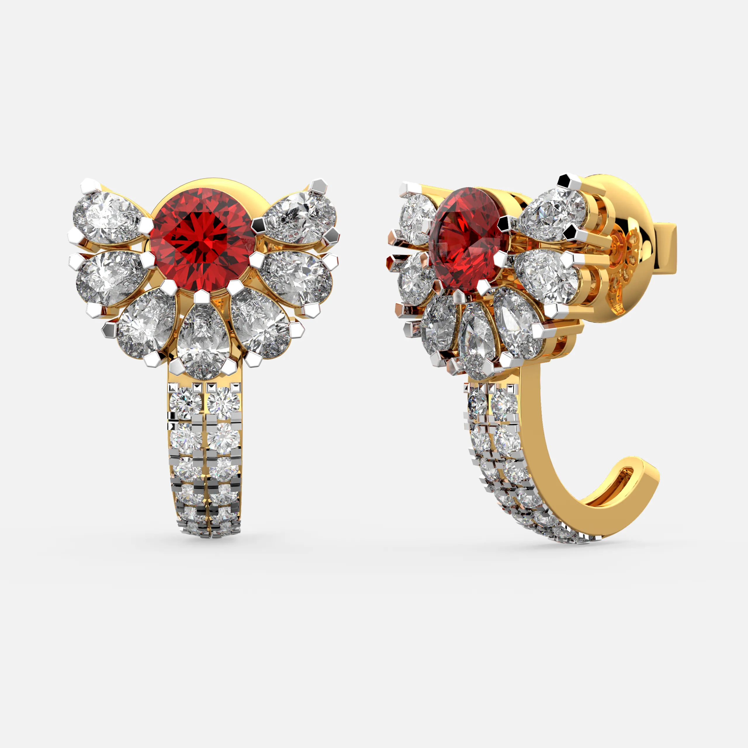 luxurious Square Diamond Earrings