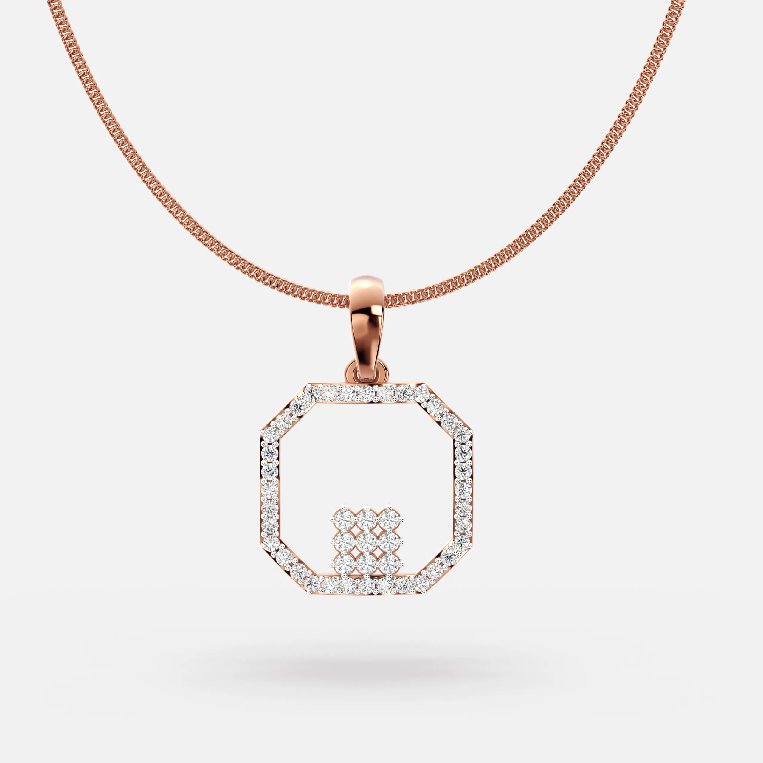 Diamond Octagon Pendant