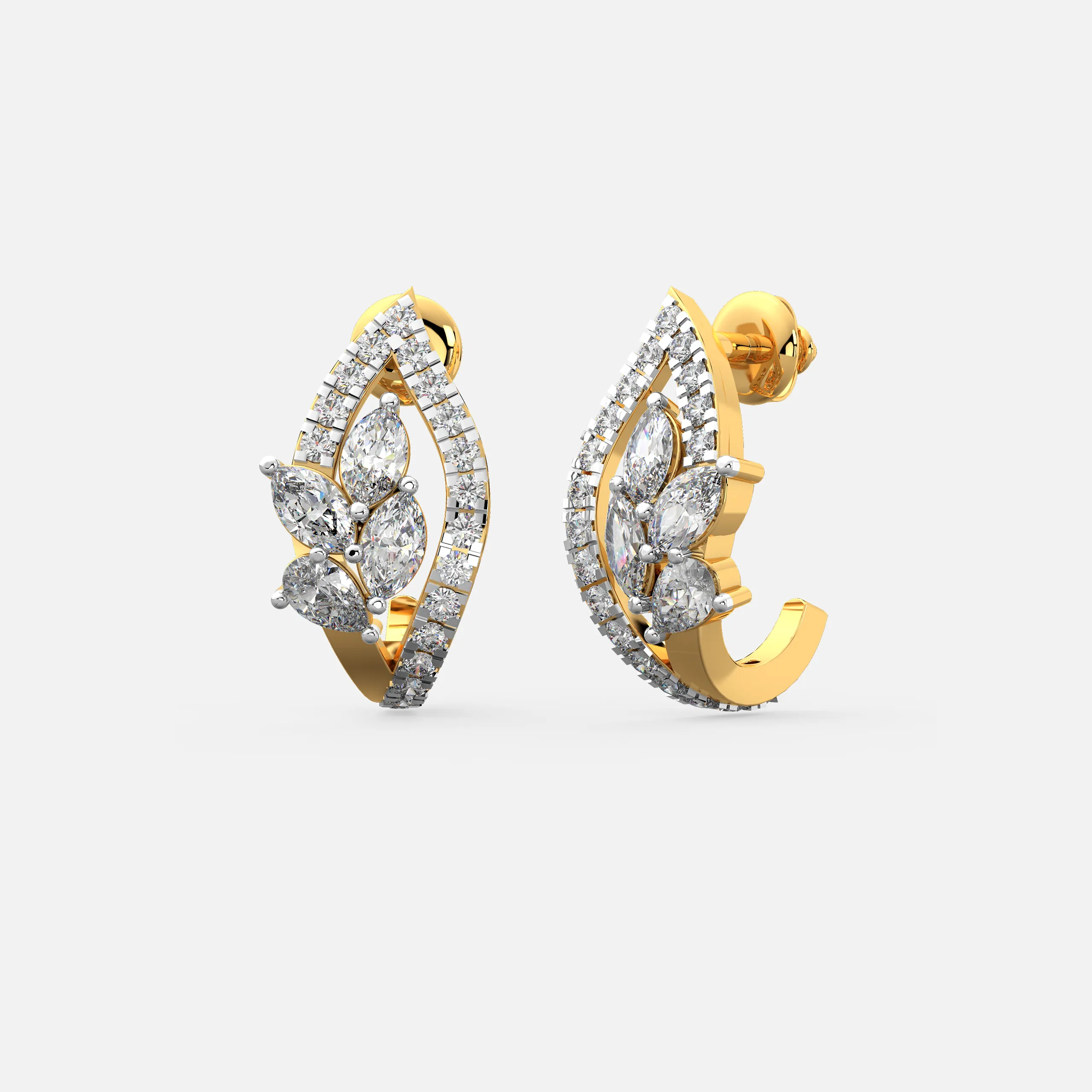 Leaflet Diamond Earrings