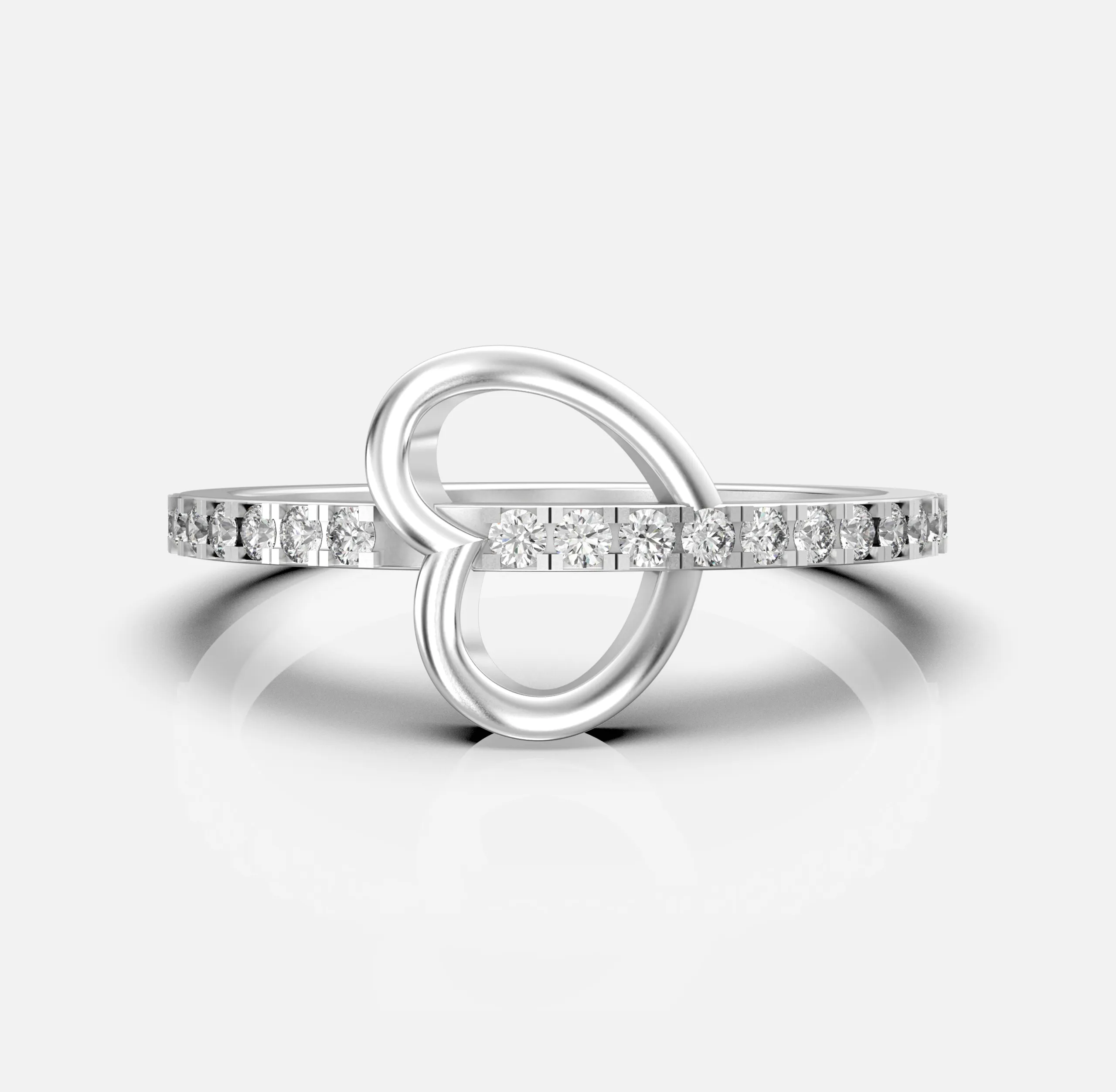 Linked Infinity Diamond Ring