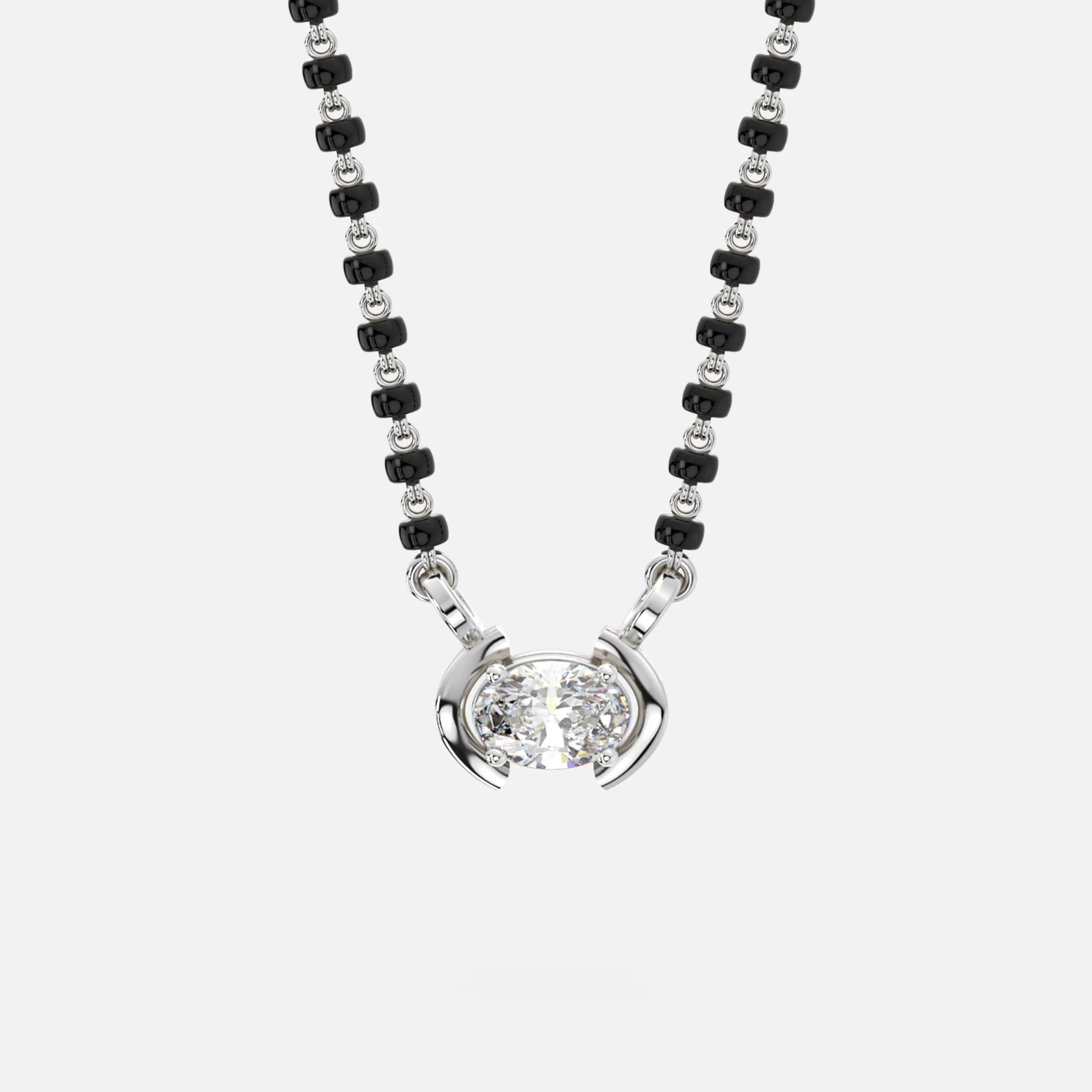 Oval Radiance Diamond Mangalsutra