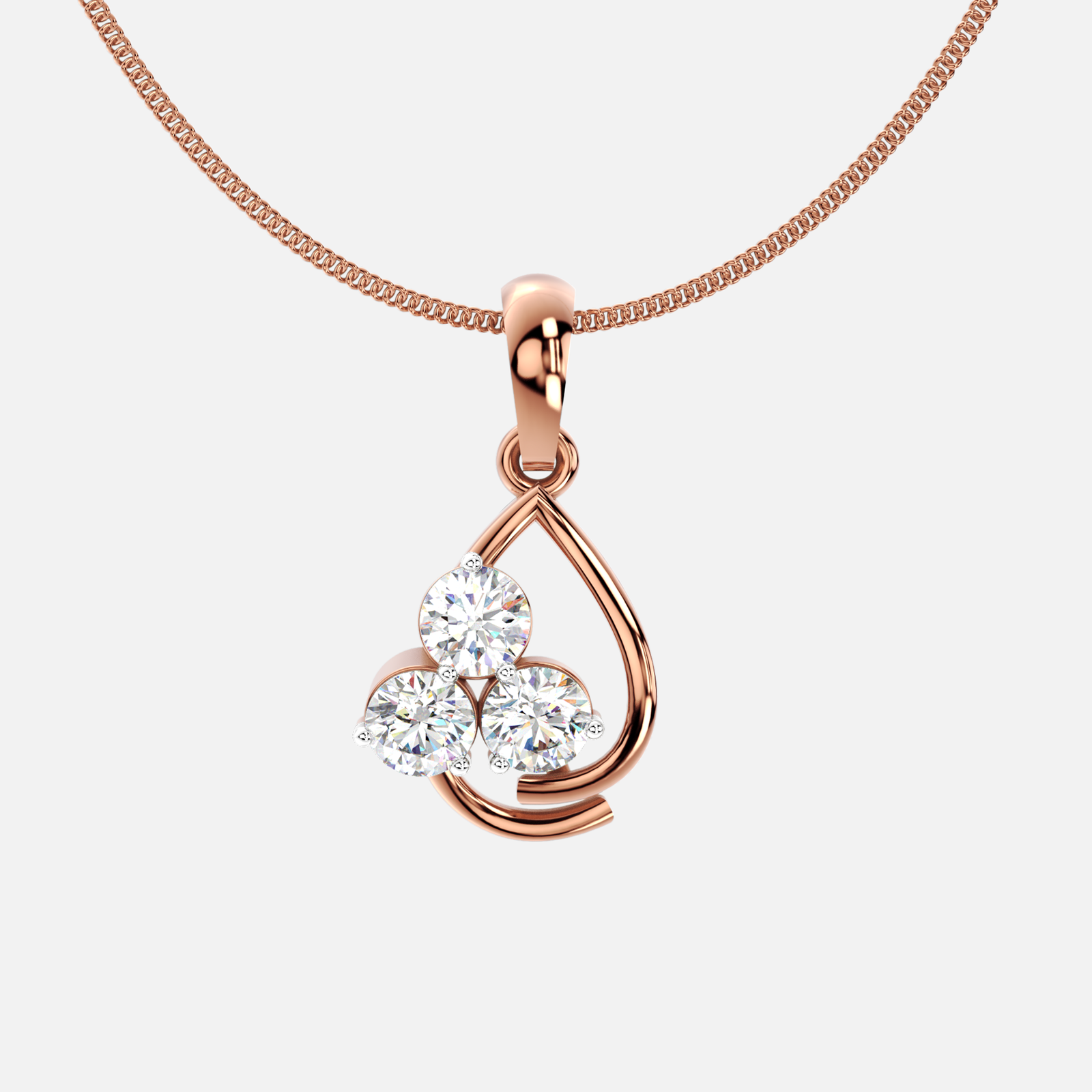 Trinity Spark Diamond Pendant
