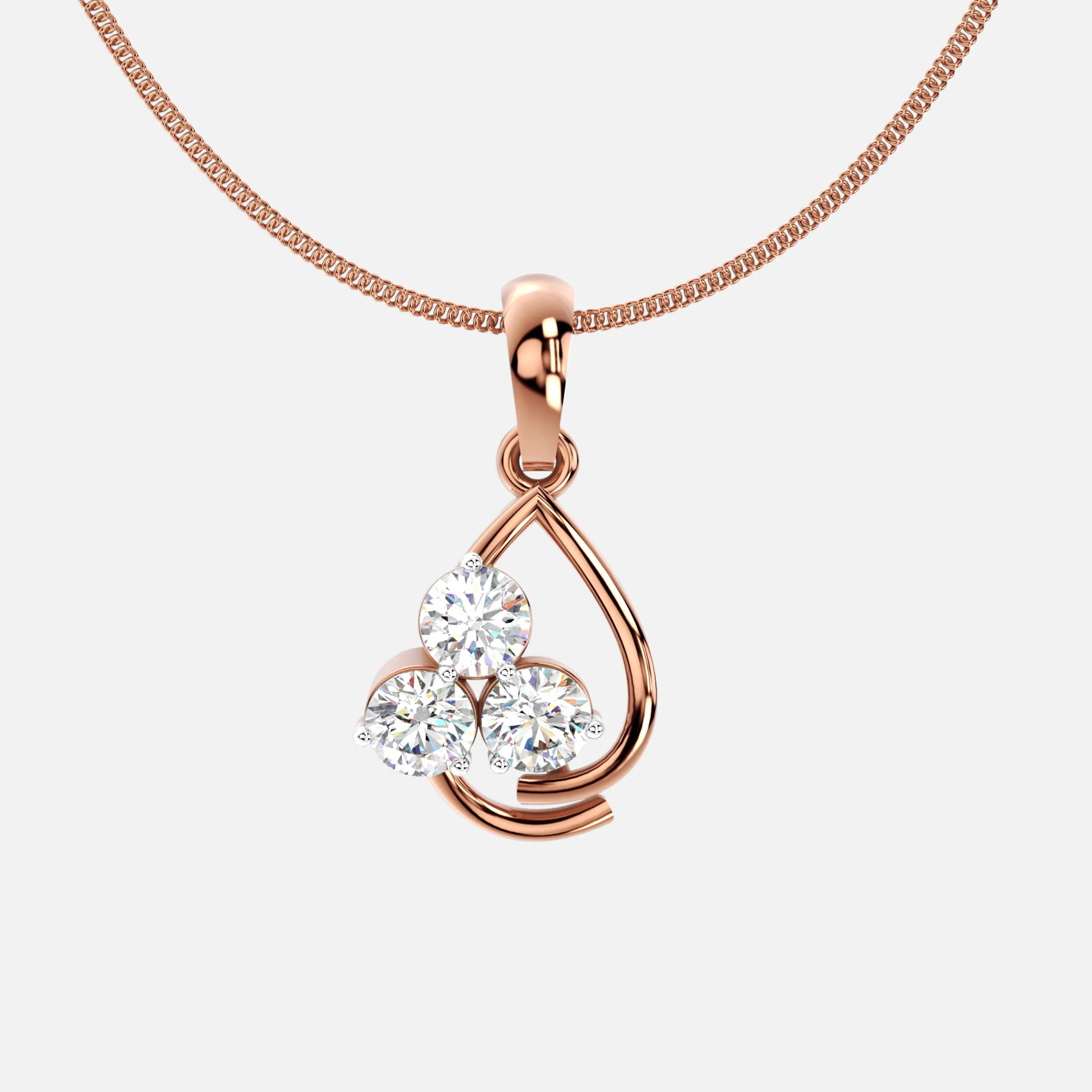 Trinity Spark Diamond Pendant