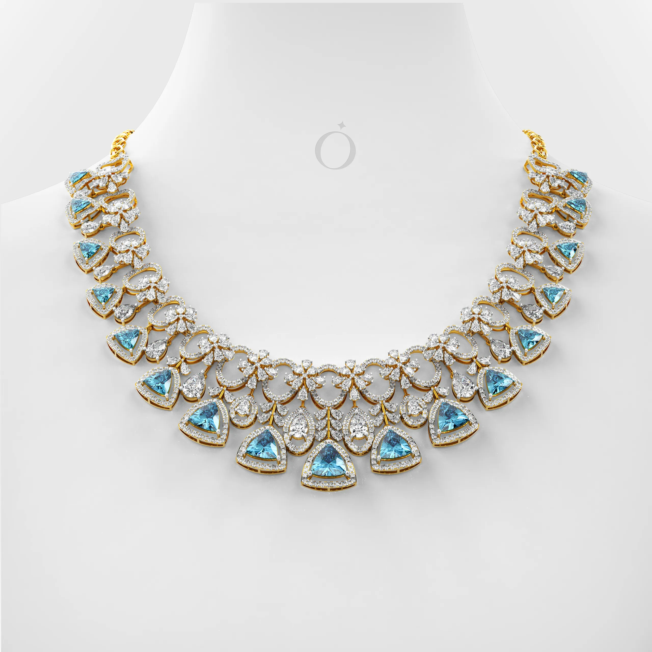 Majestic  Diamond Cascade Necklace