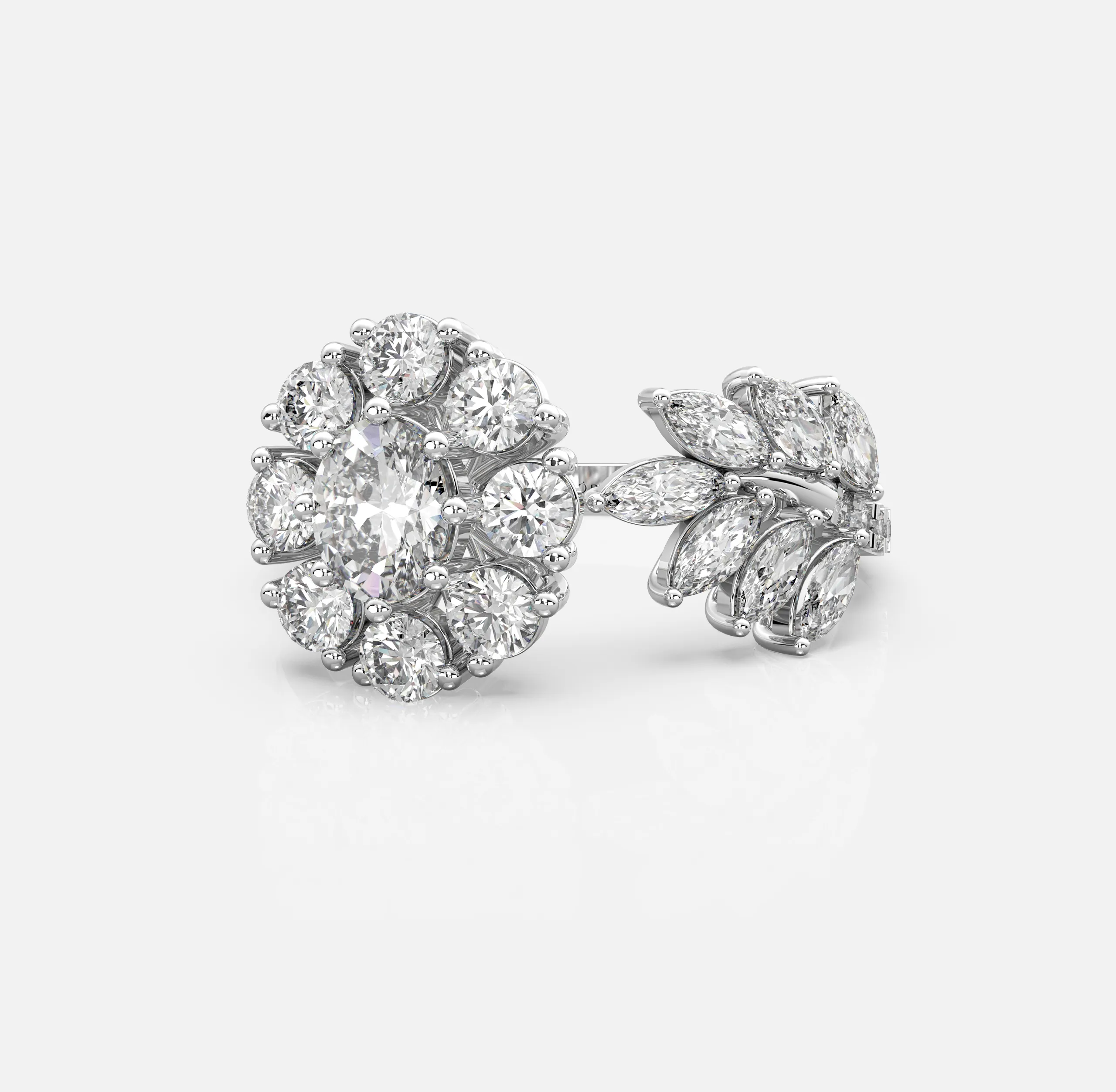 Floral Burst Diamond Ring