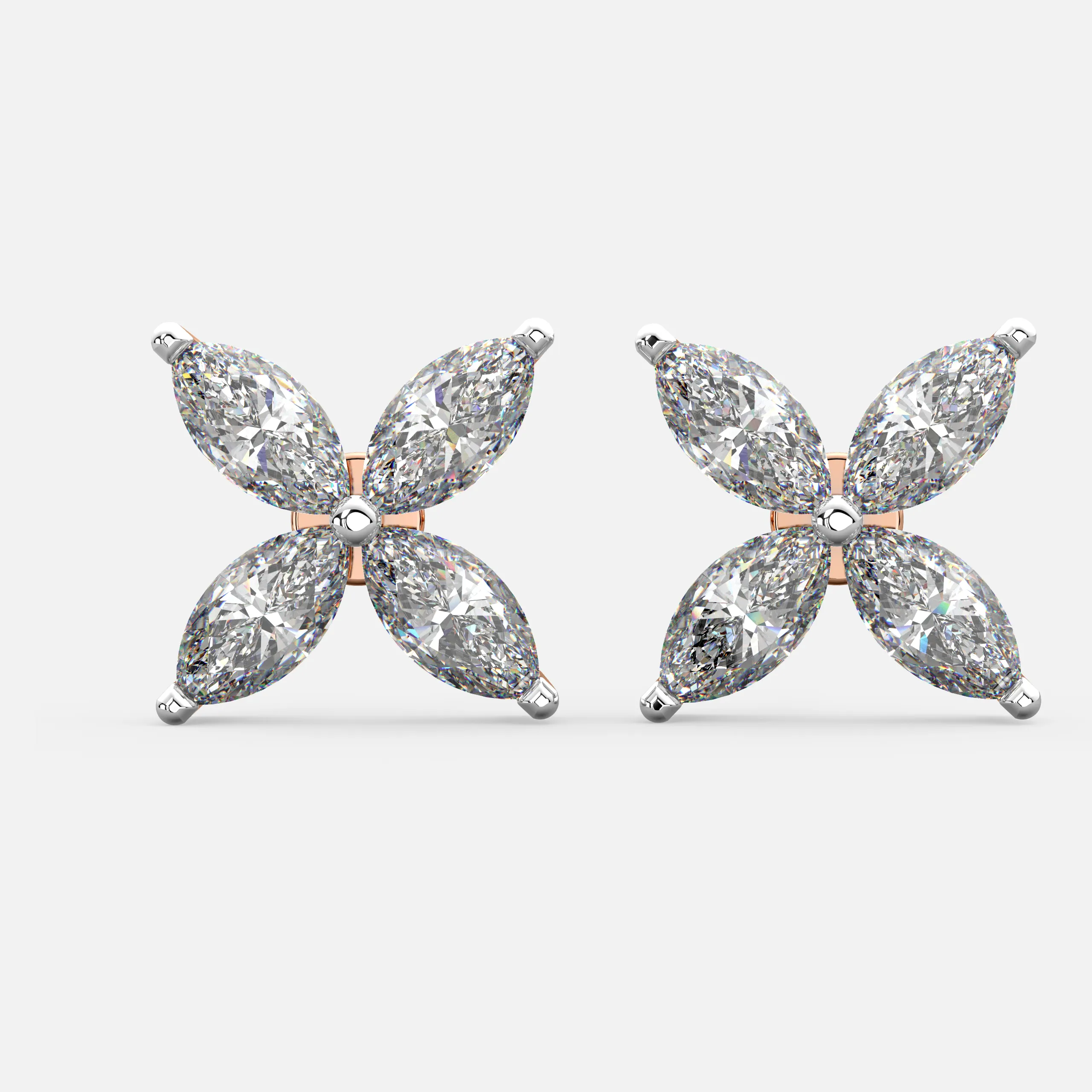 Marquise Blossom Diamond Studs