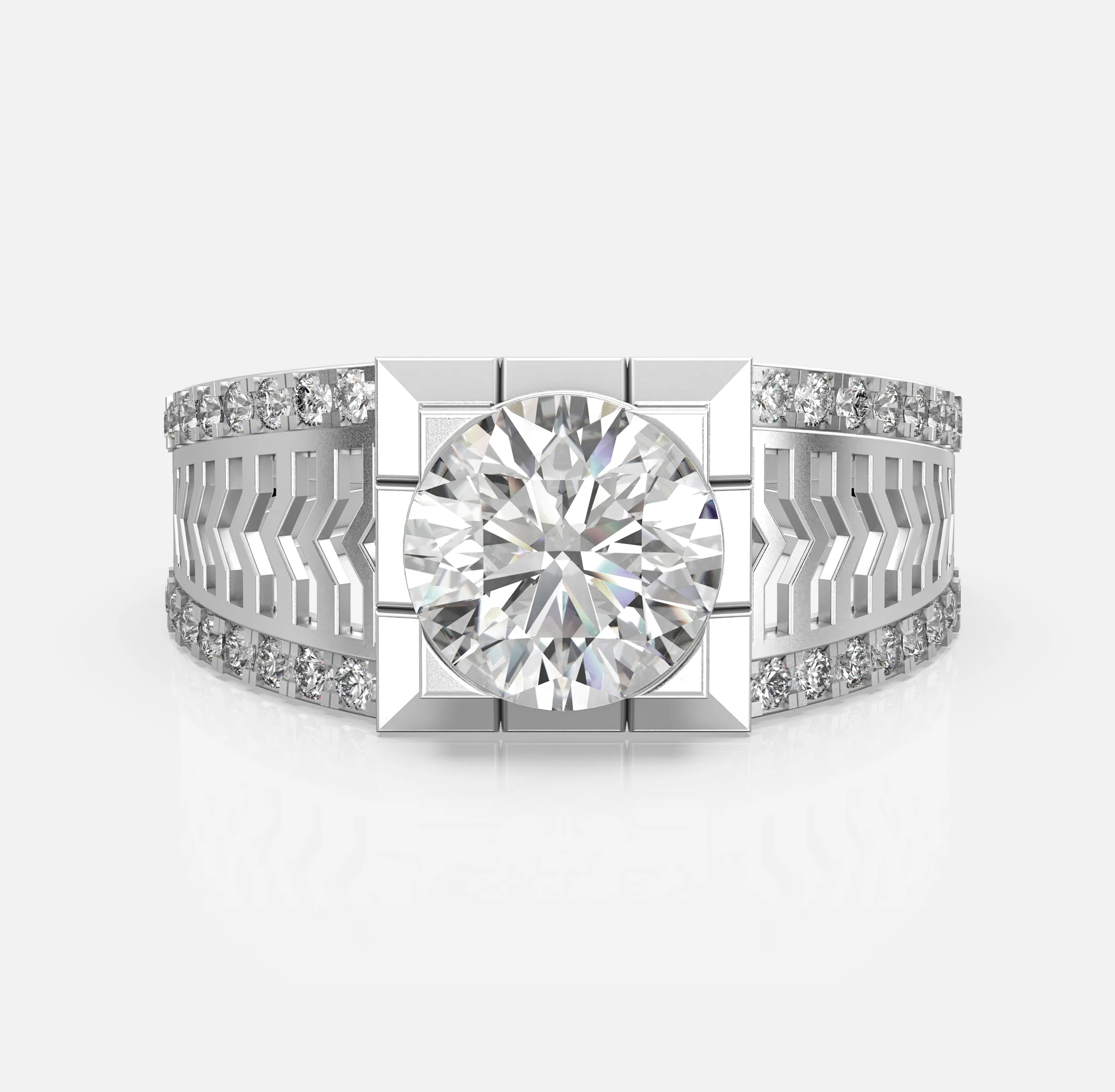 Imperial Chevron Diamond Ring
